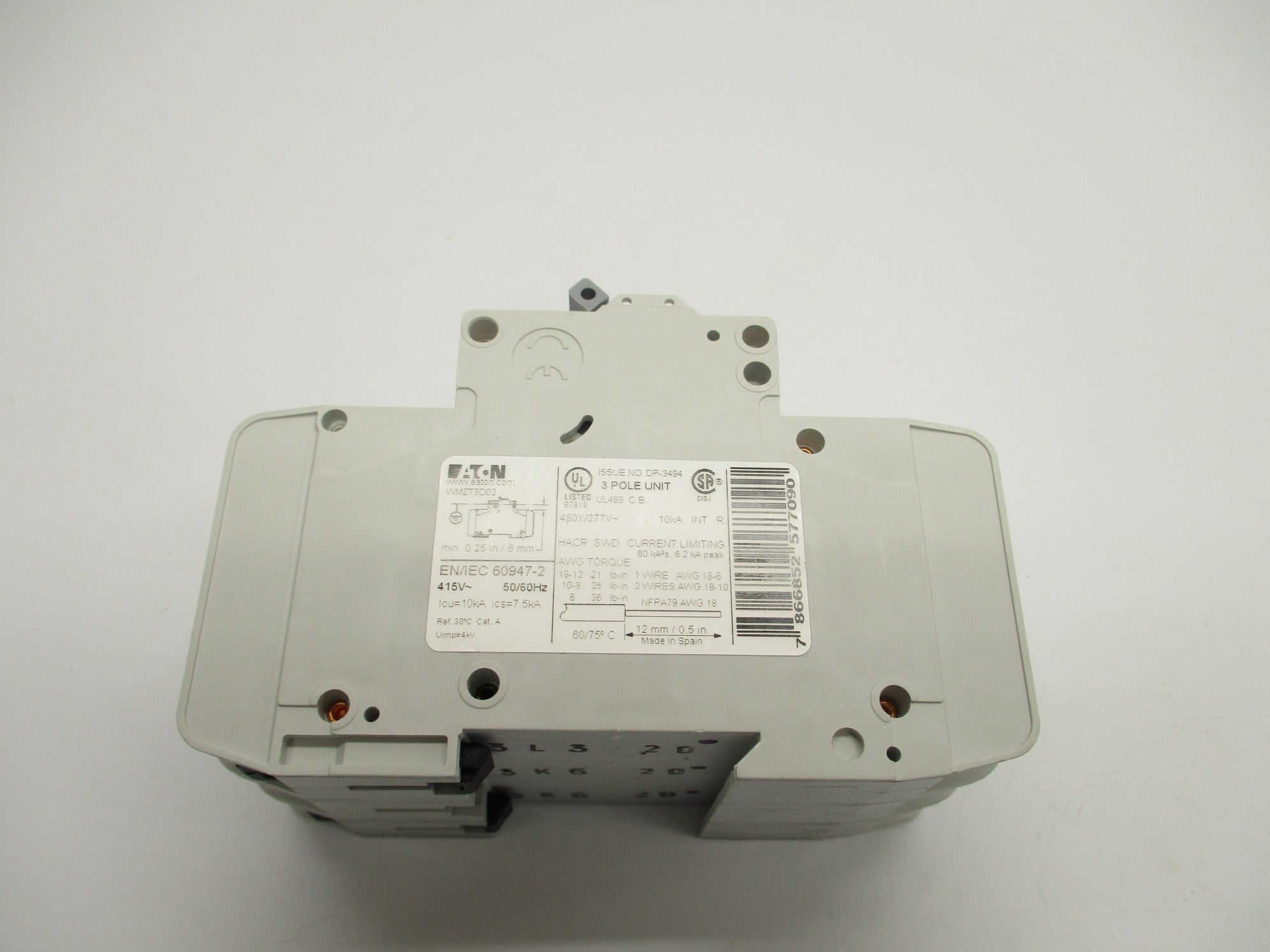 EATON WMZT3D02 2A 480/277VAC NSMP
