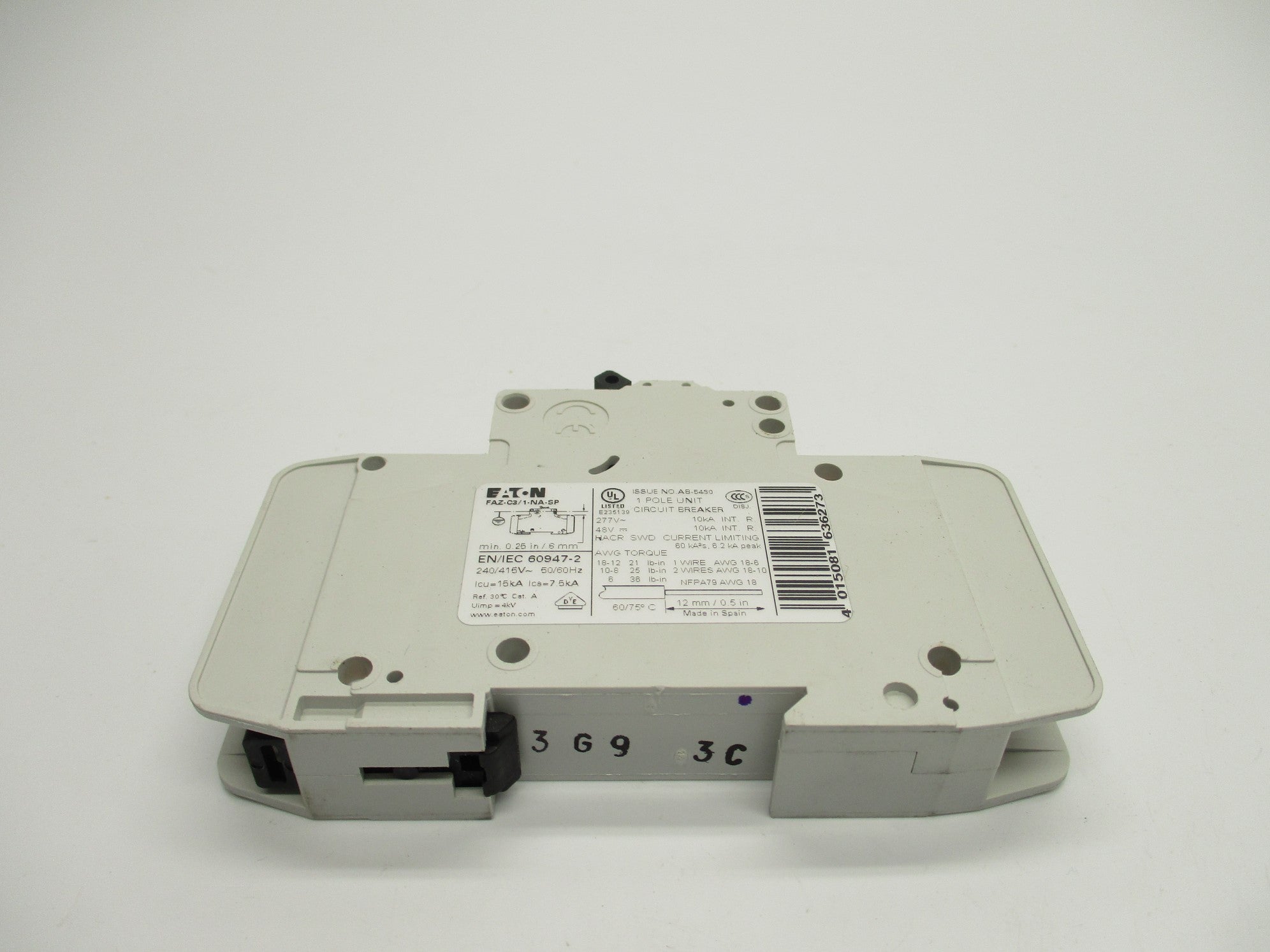 EATON FAZ-C3/1-NA-SP 3A 277V NSNP