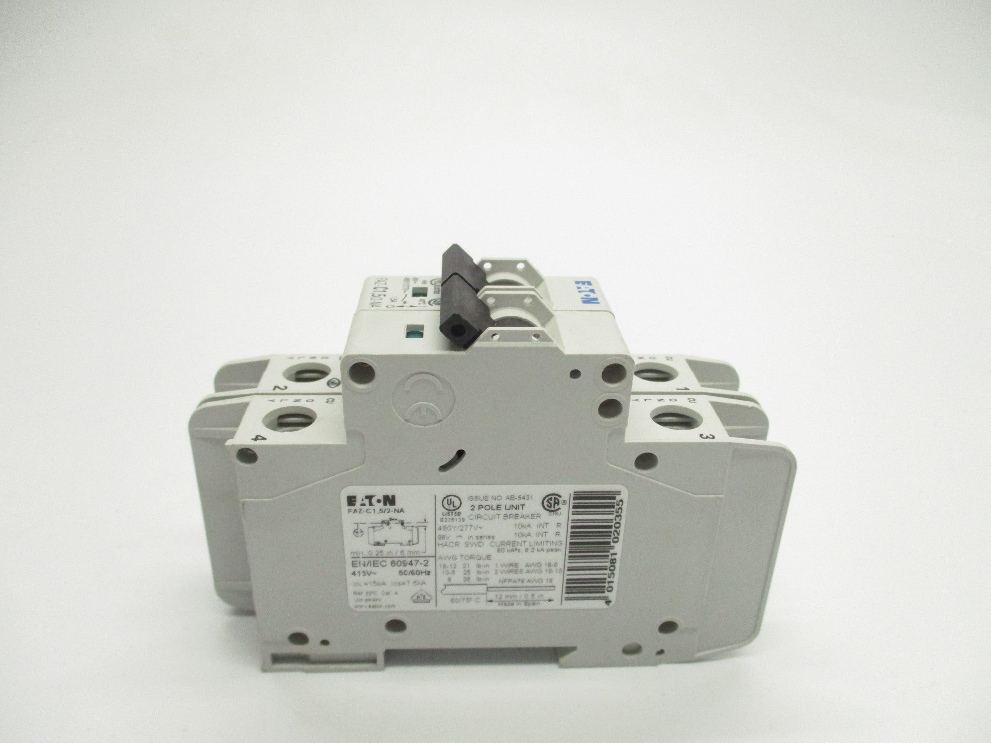 EATON FAZ-C1.5/2-NA 1.5A 480/277V (AS PICTURED) NSNP