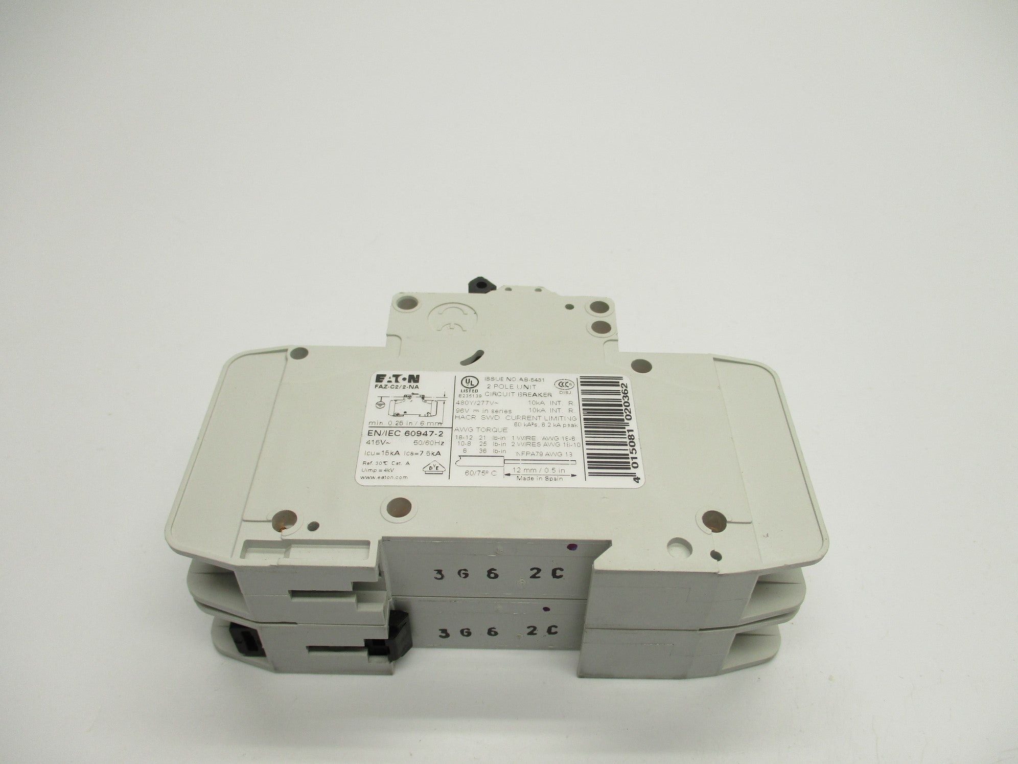 EATON FAZ-C2/2-NA 2A 480/277V NSNP