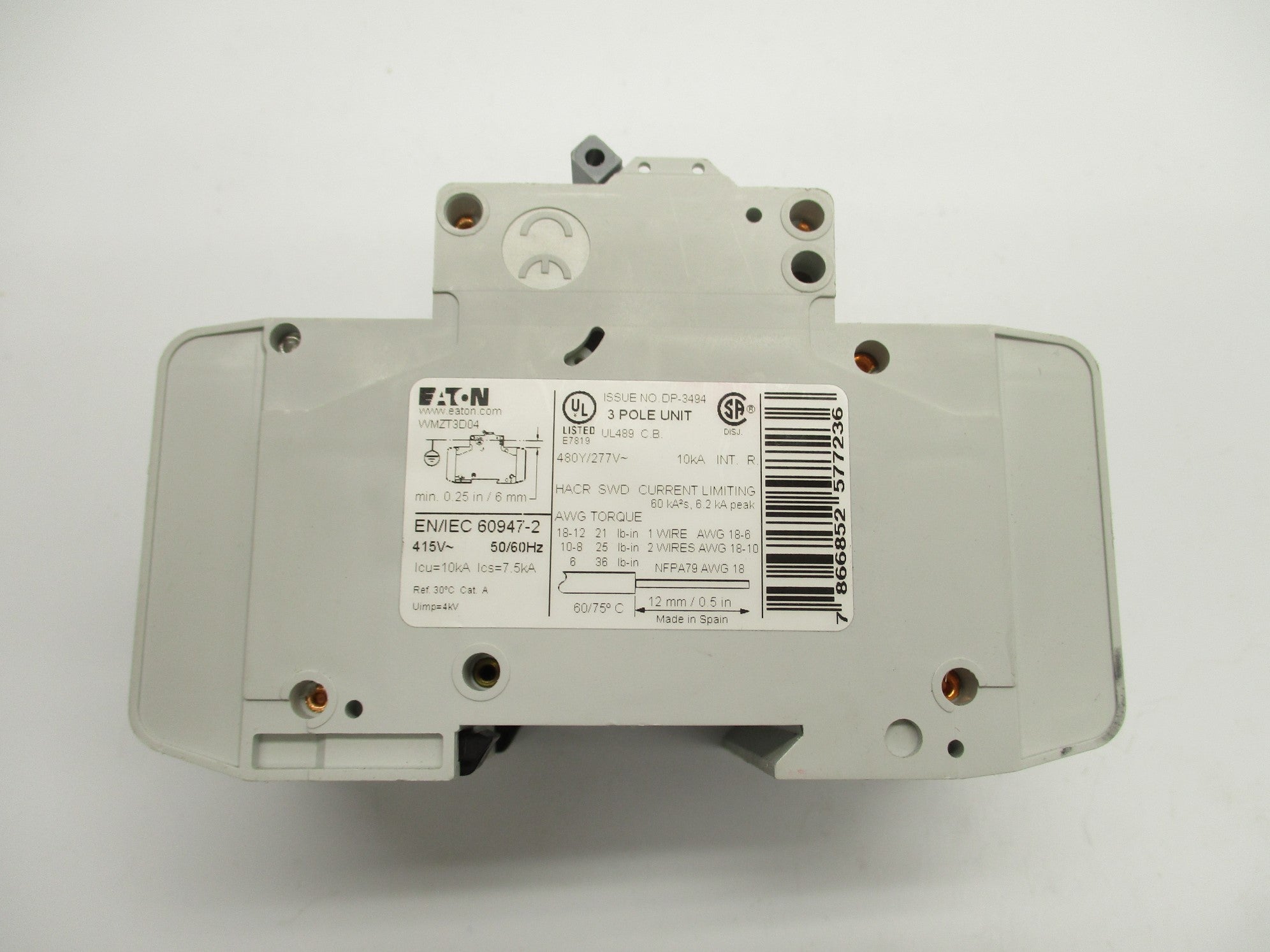 EATON WMZT3D04 4A 480/277V NSNP