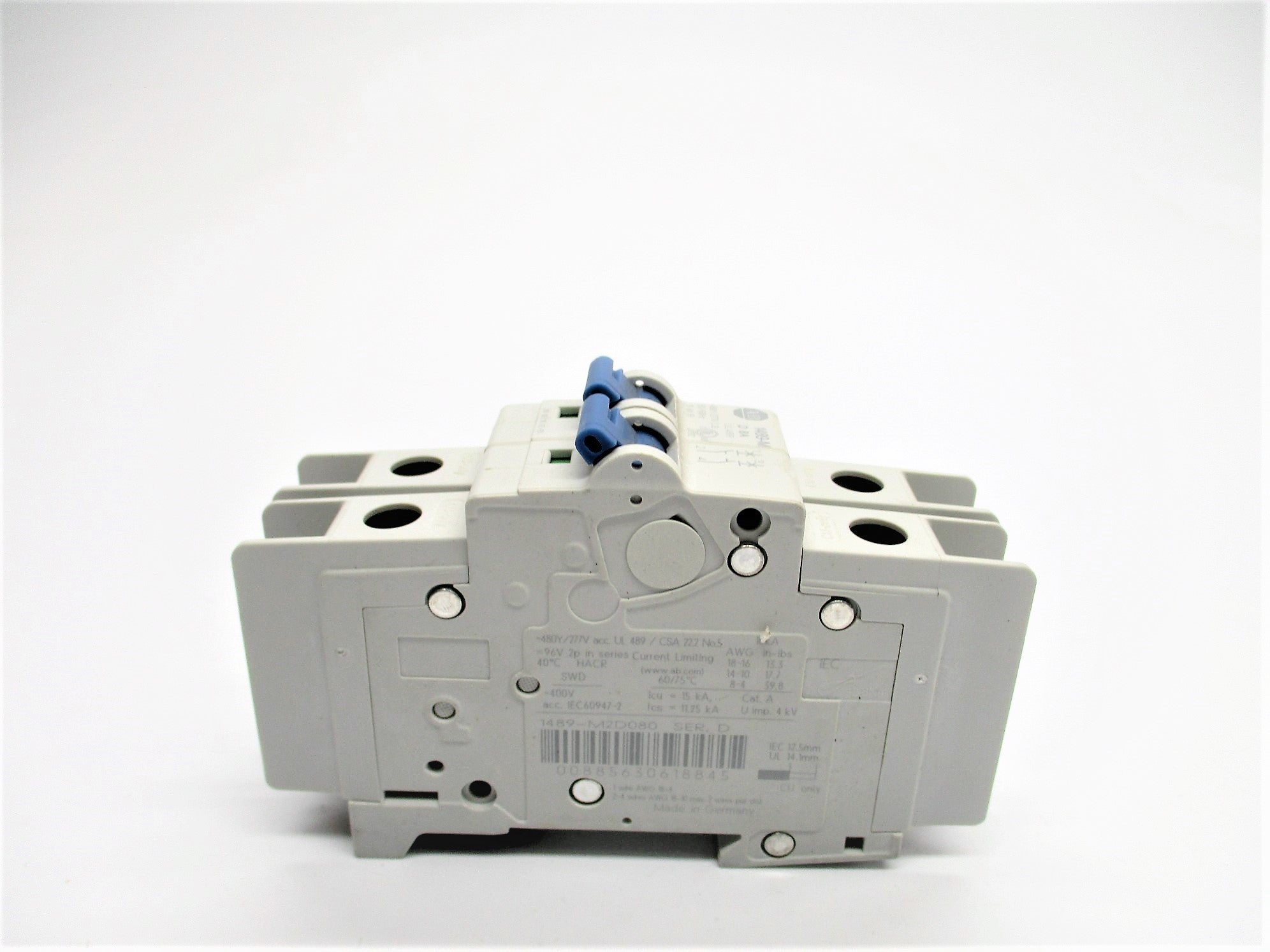 ALLEN BRADLEY 1489-M2D080 SER. D 8A 480/277V NSNP