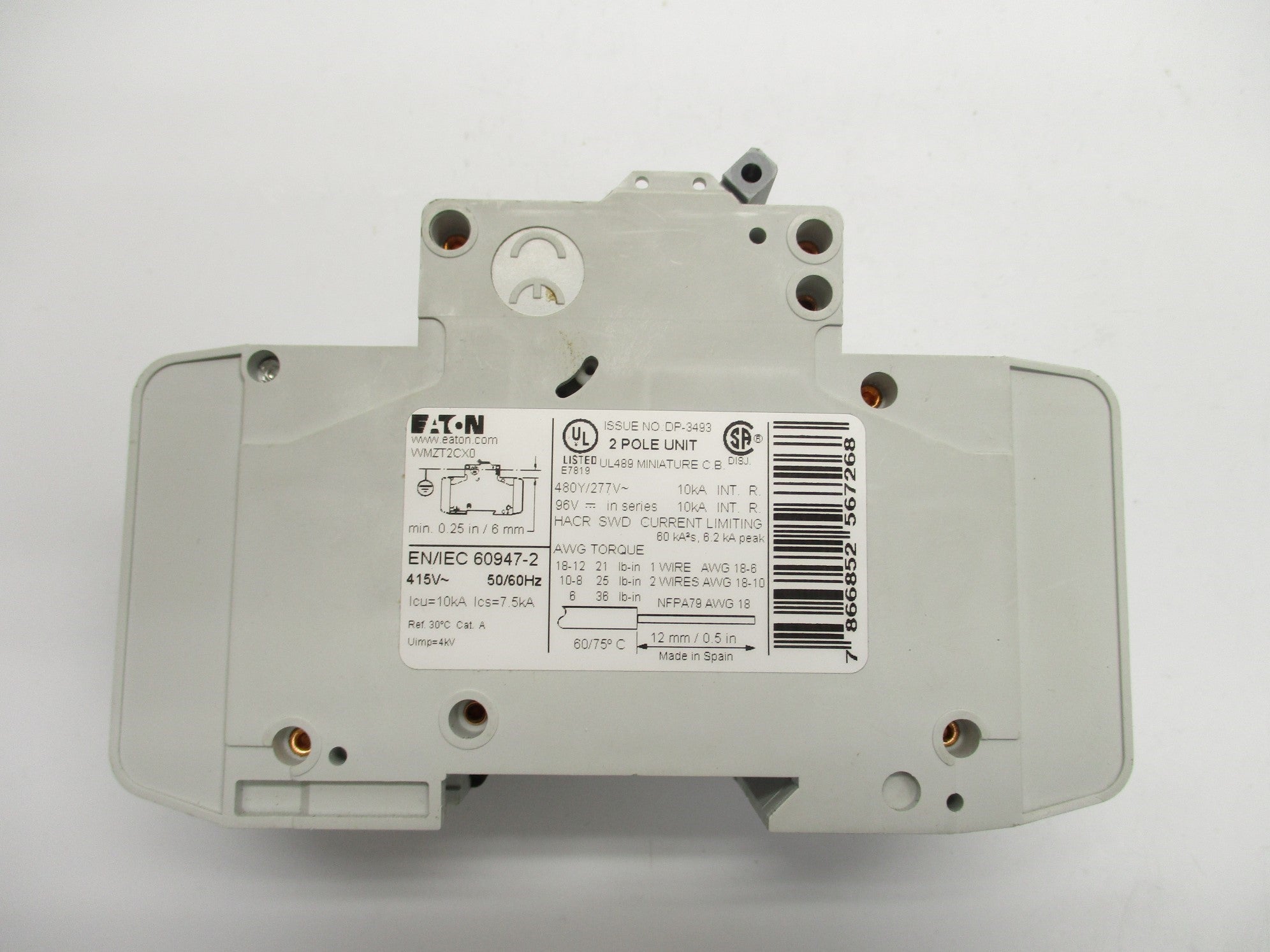 EATON WMZT2CX0 0.5A 480/277V NSNP