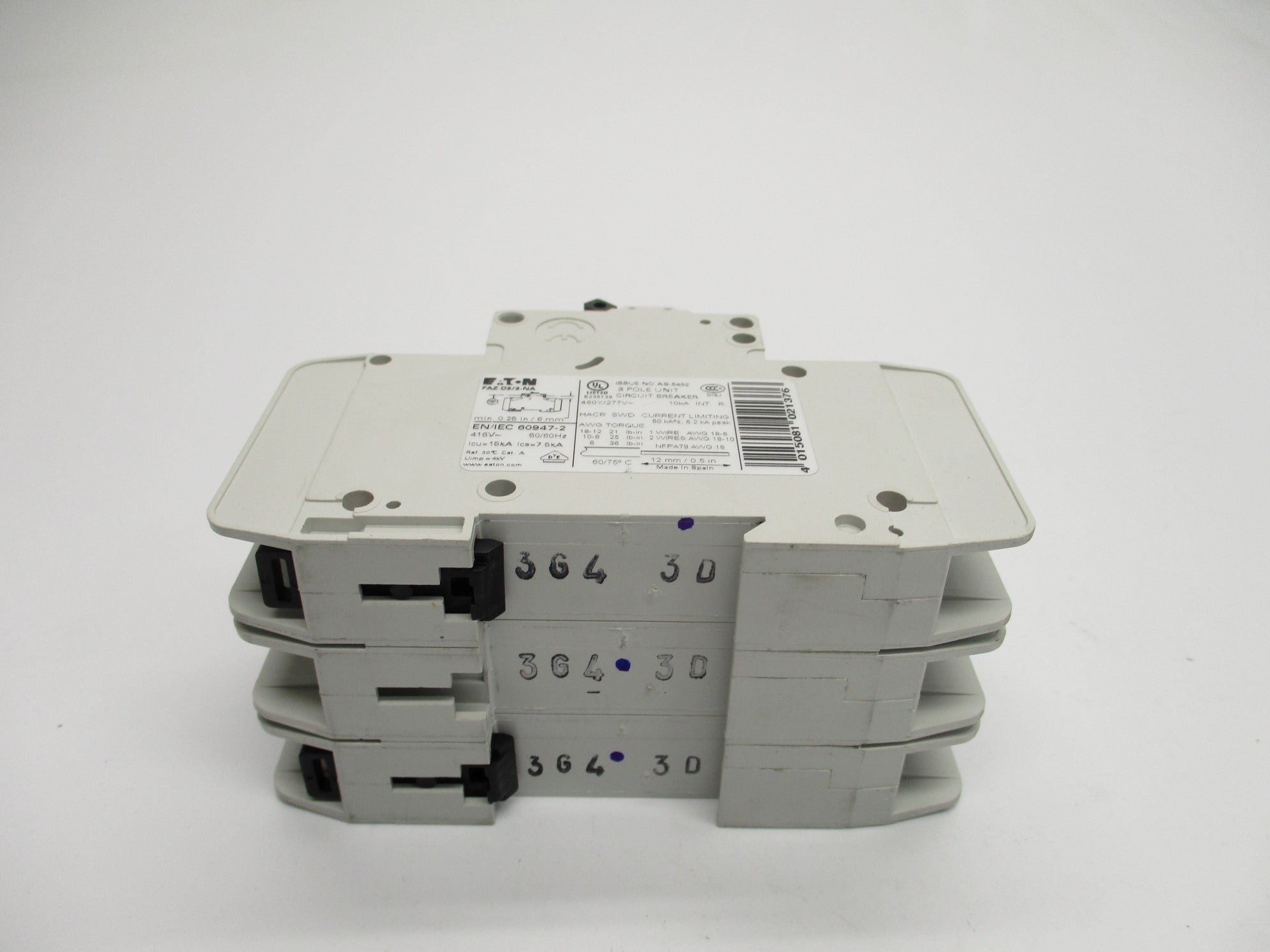 EATON FAZ-D3/3-NA 3A 480/277V NSNP
