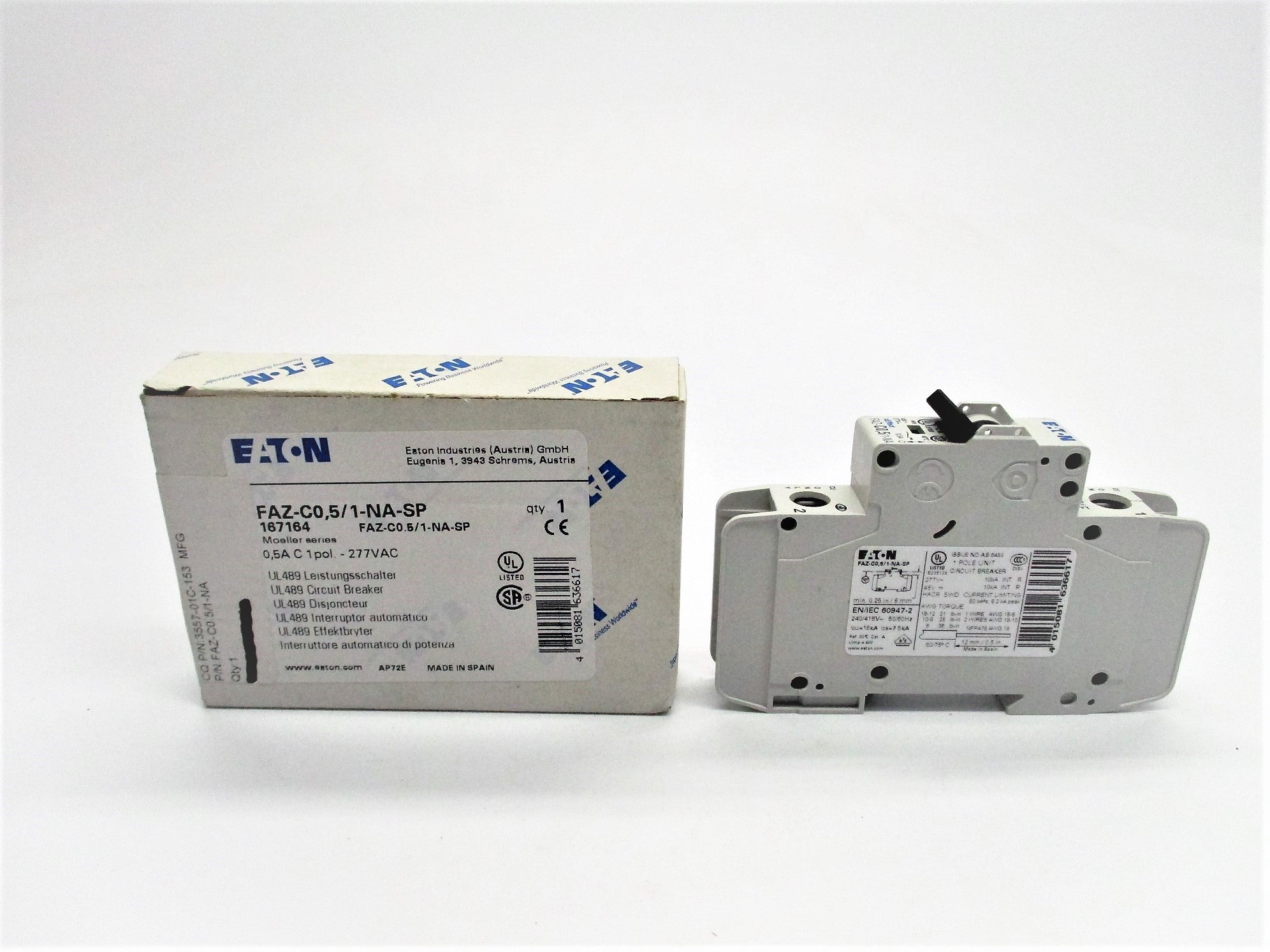 EATON FAZ-C0.5/1-NA-SP 0.5A 277VAC NSMP