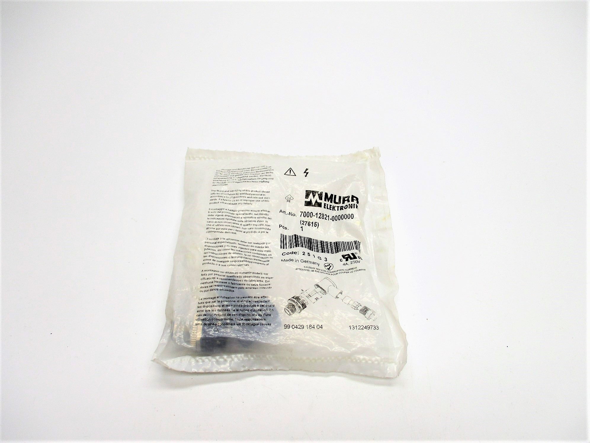 MURR ELEKTRONIK 7000-12821-0000000 27615 250V 4A  NSMP