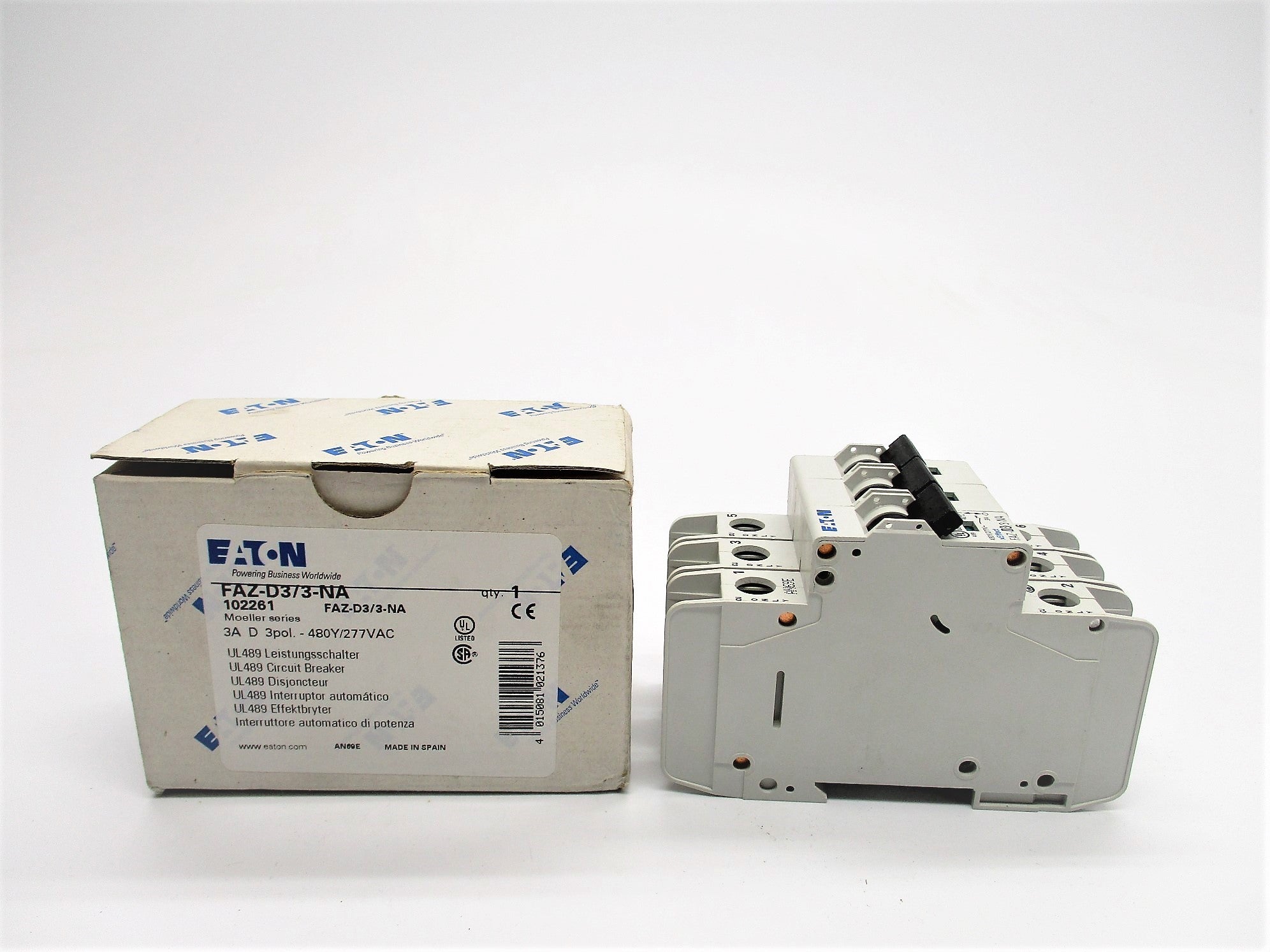 EATON FAZ-D3/3-NA 3A 480/277V NSMP