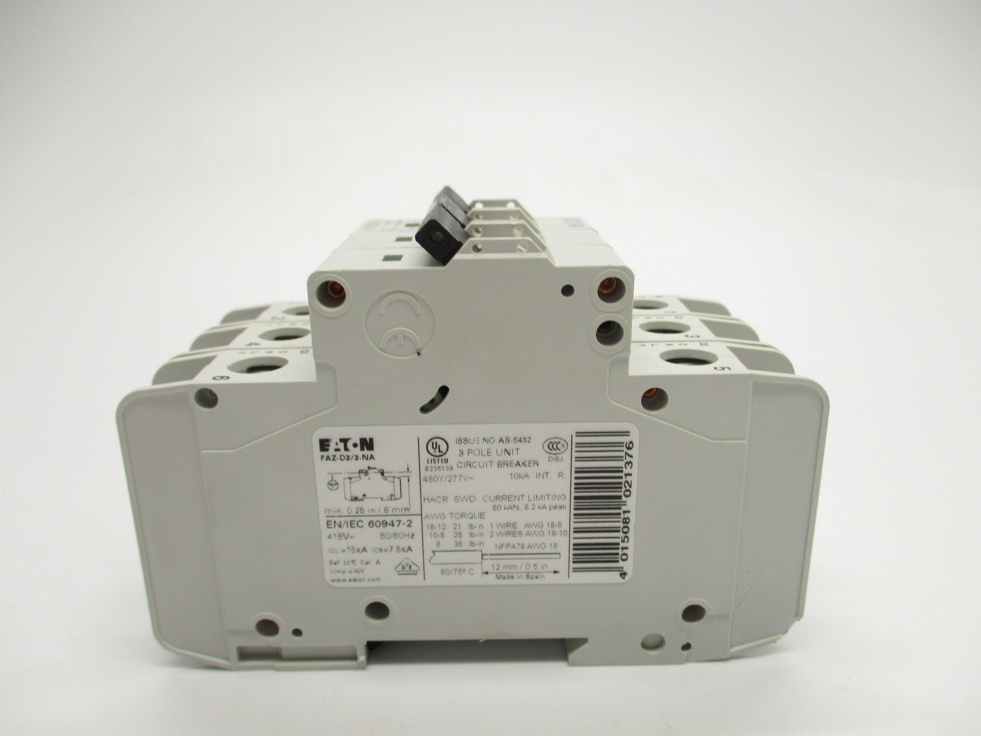 EATON FAZ-D3/3-NA 3A 480/277V NSMP