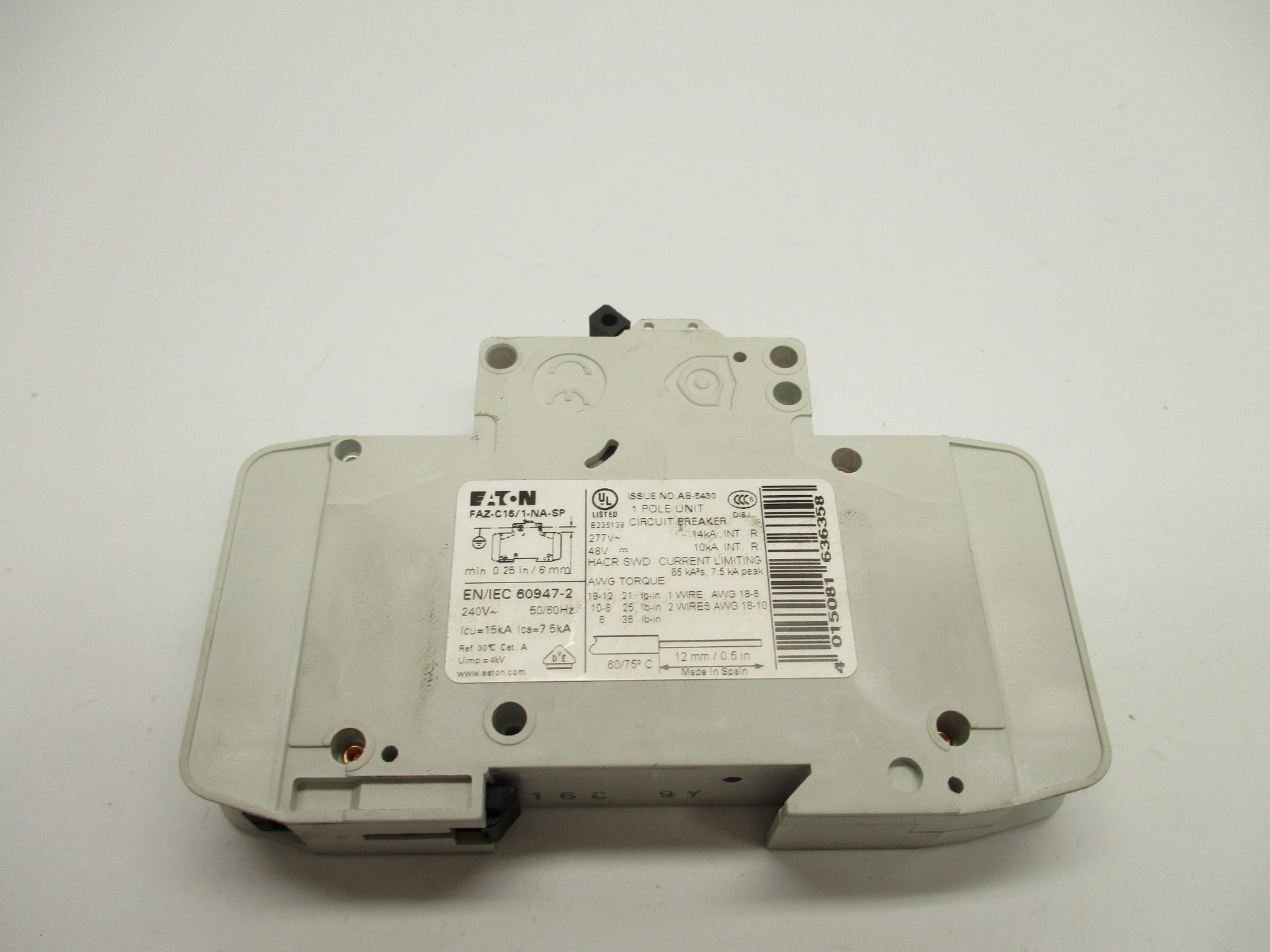 EATON FAZ-C16/1-NA-SP 16A 277V NSNP