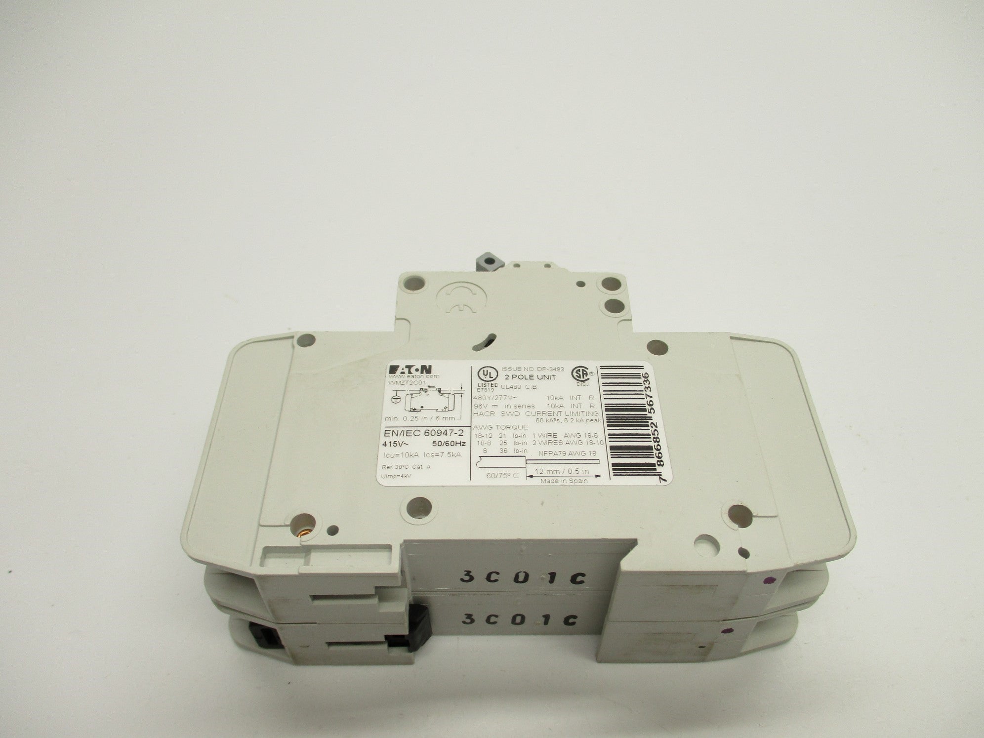 EATON WMZT2C01 1A 480/277V NSNP