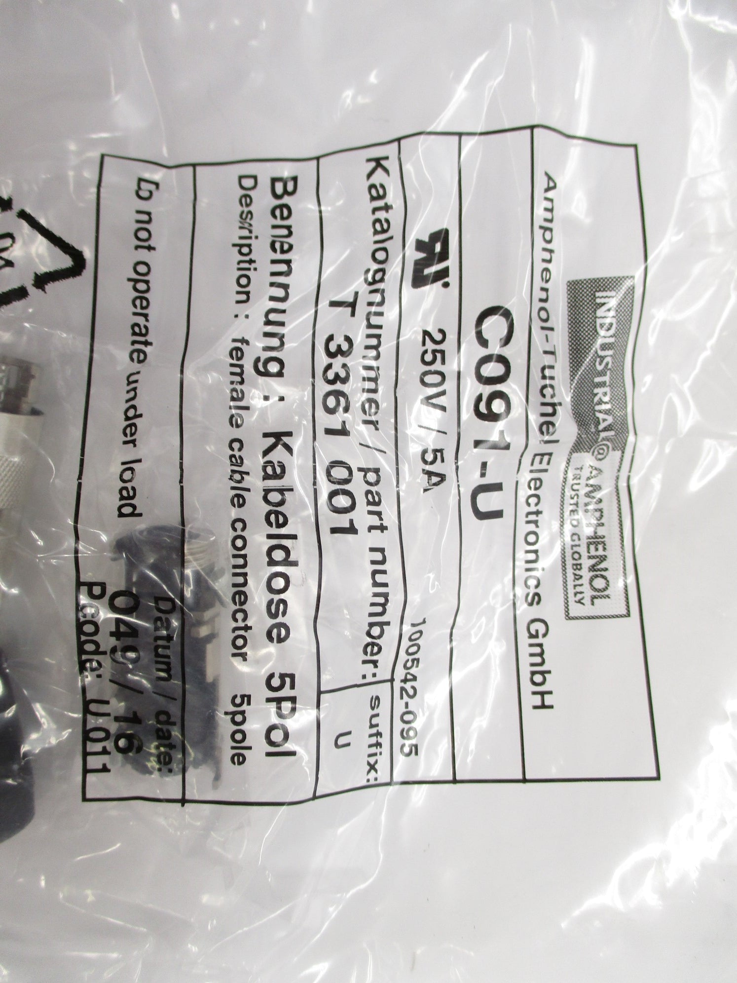 AMPHENOL T3361001 C091-U NSMP