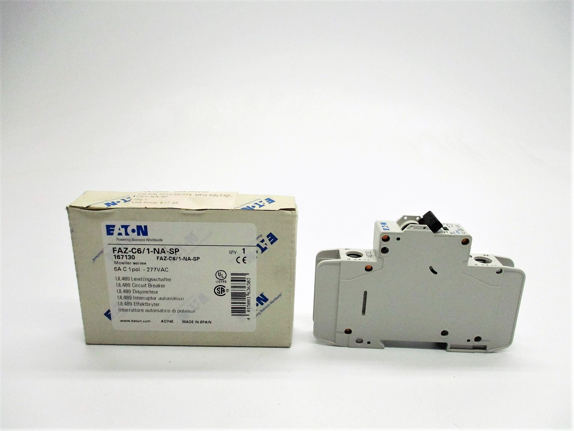 EATON FAZ-C6/1-NA-SP 167130 277VAC 6A NSMP