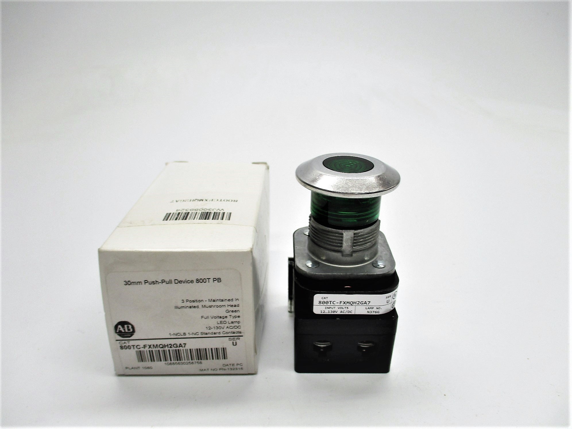 ALLEN BRADLEY 800TC-FXMQH2GA7 SER. U (WH) NSMP