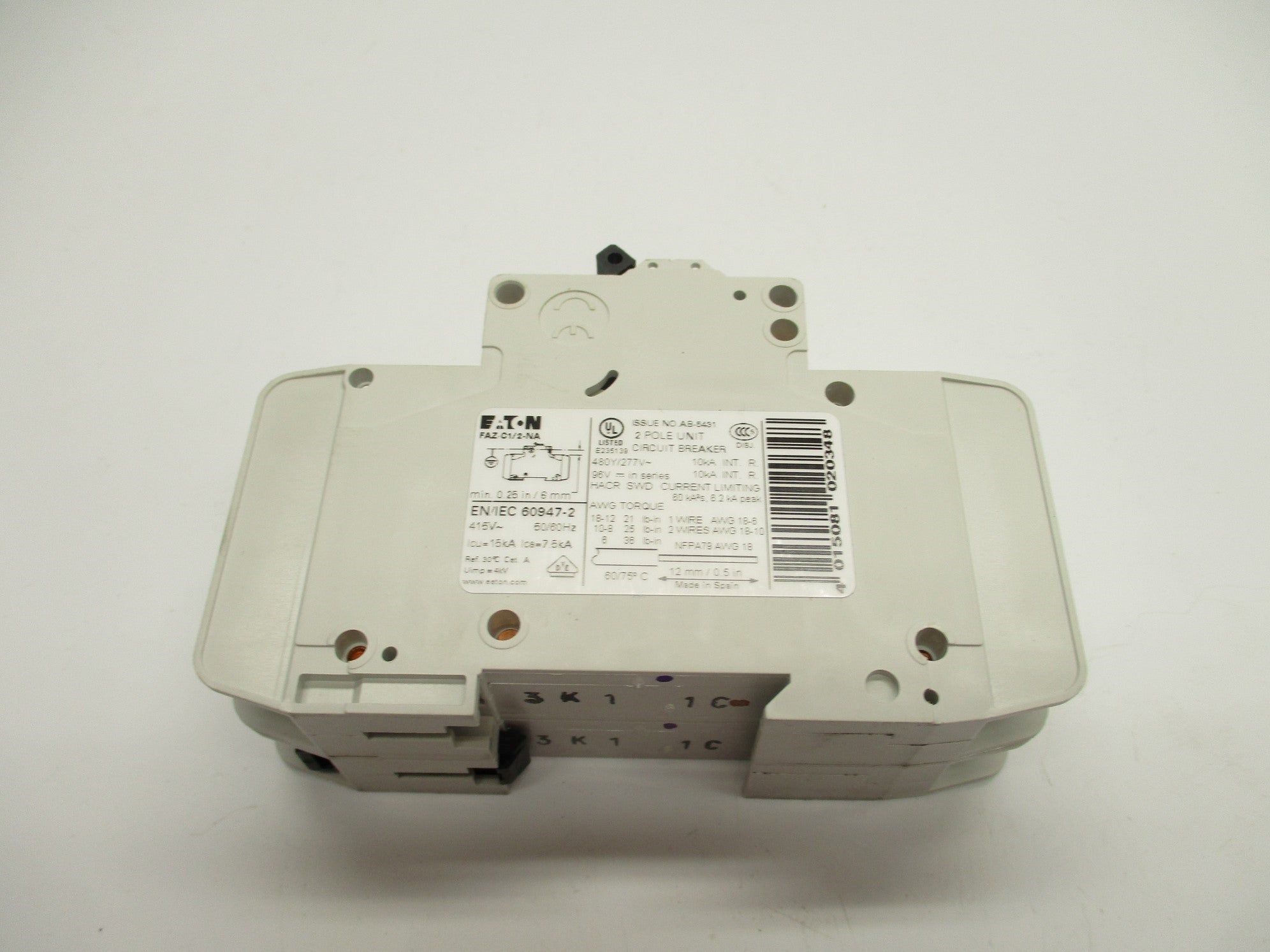 EATON FAZ-C1/2-NA 1A 480/277VAC NSMP