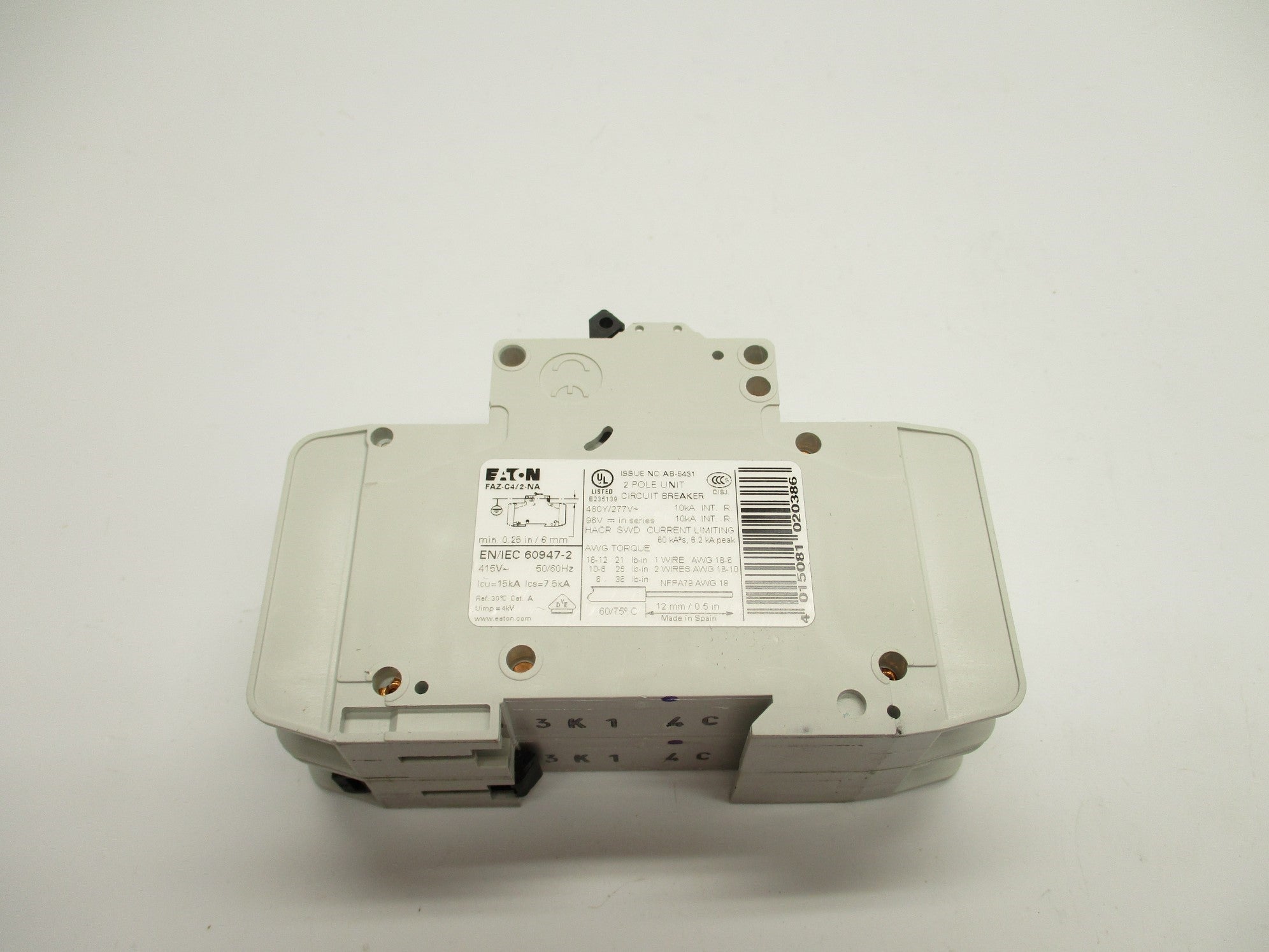 EATON FAZ-C4/2-NA 4A 480/277VAC NSMP
