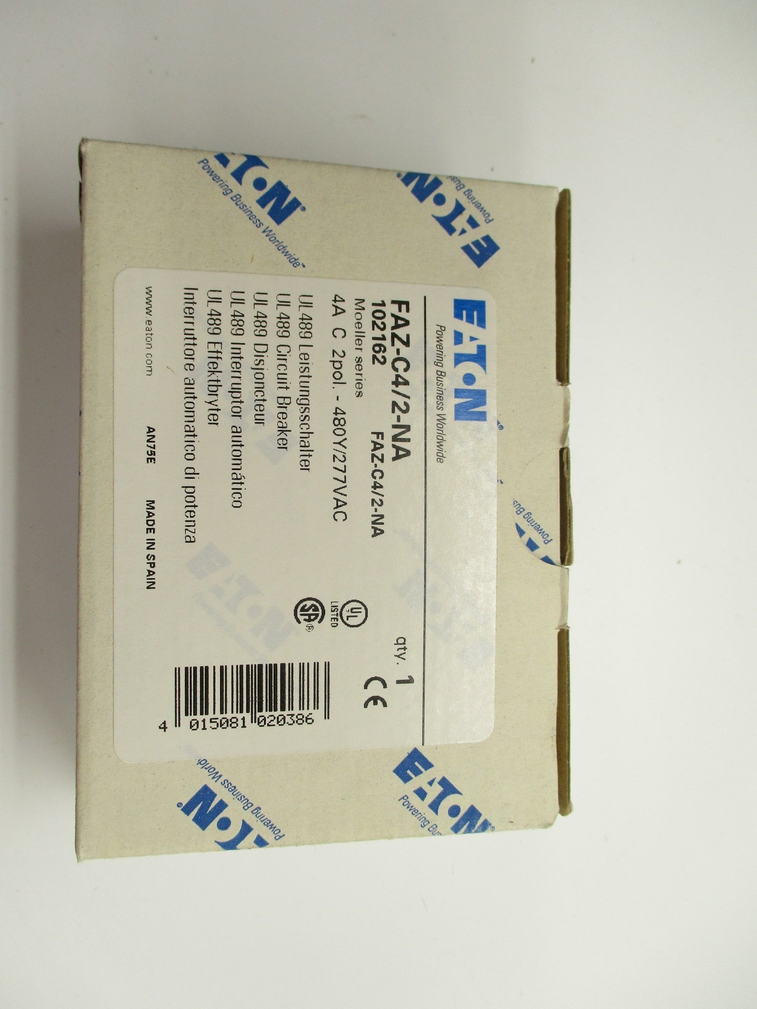 EATON FAZ-C4/2-NA 4A 480/277VAC NSMP