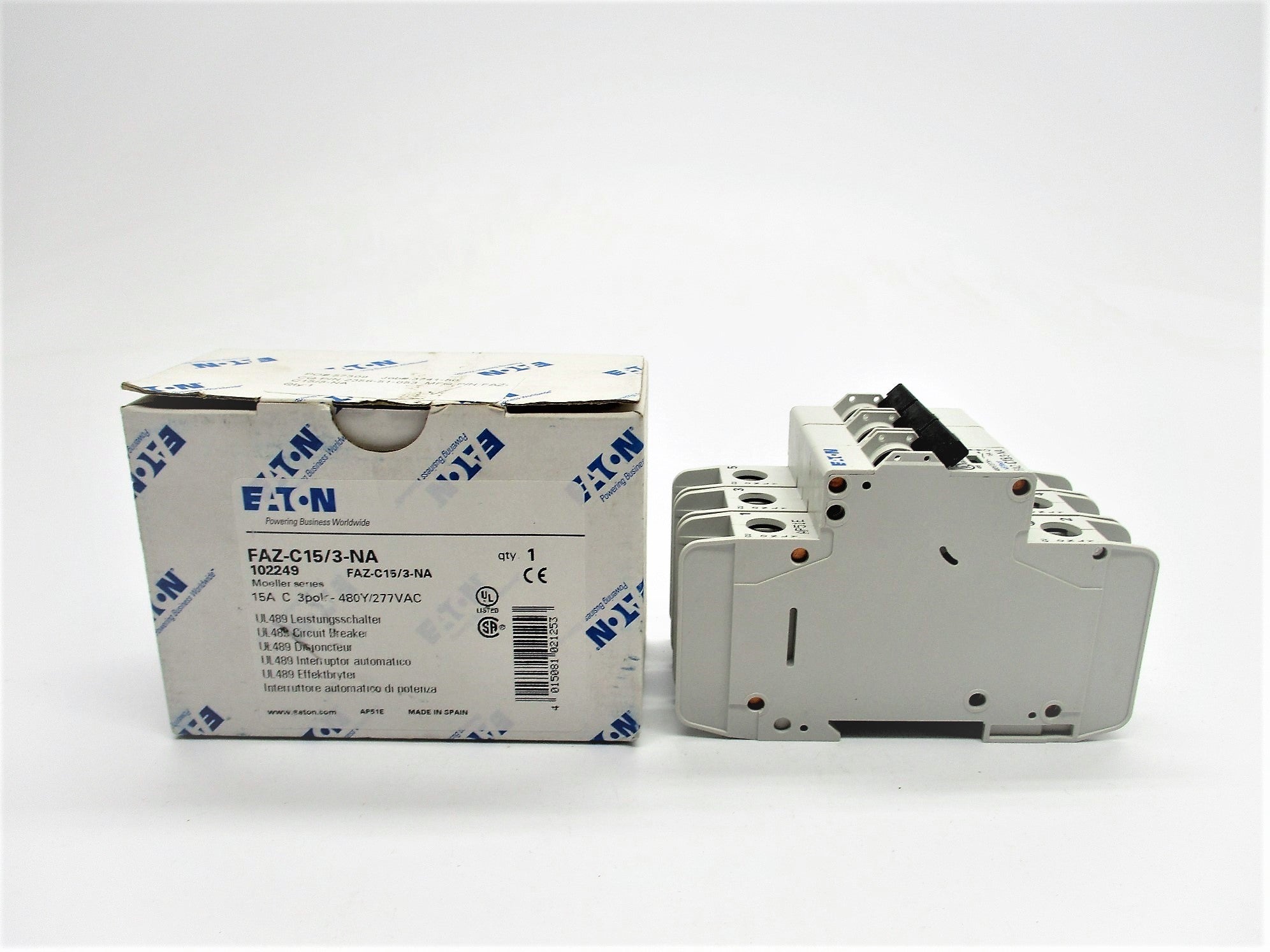 EATON FAZ-C15/3-NA 15A 480/277VAC NSMP