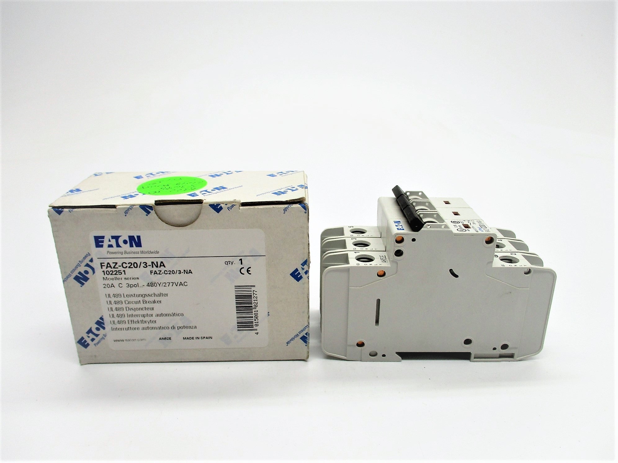 EATON FAZ-C20/3-NA 20A 480/277VAC NSMP