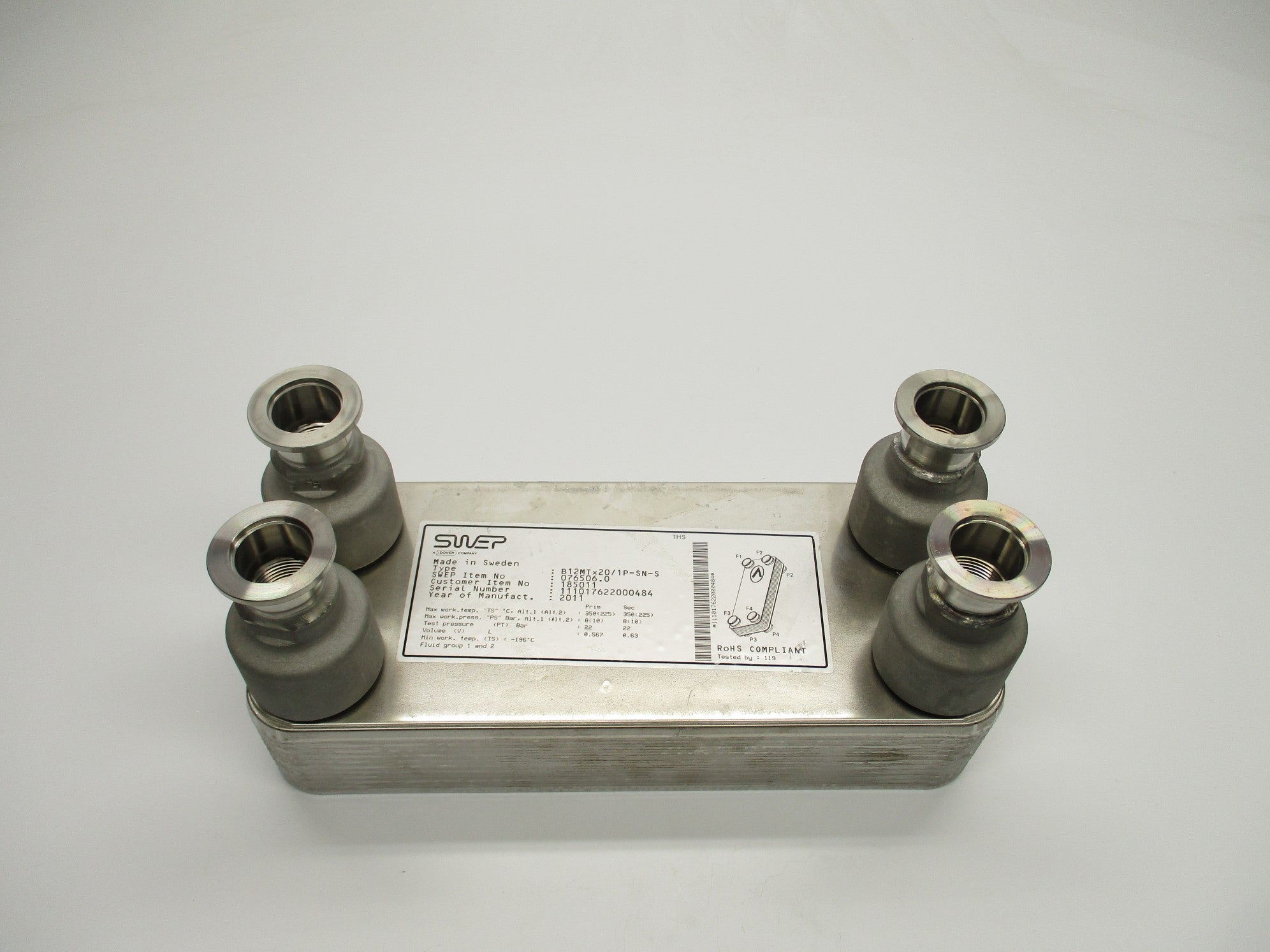 SWEP B12MTx20/1P-SN-S NSNP