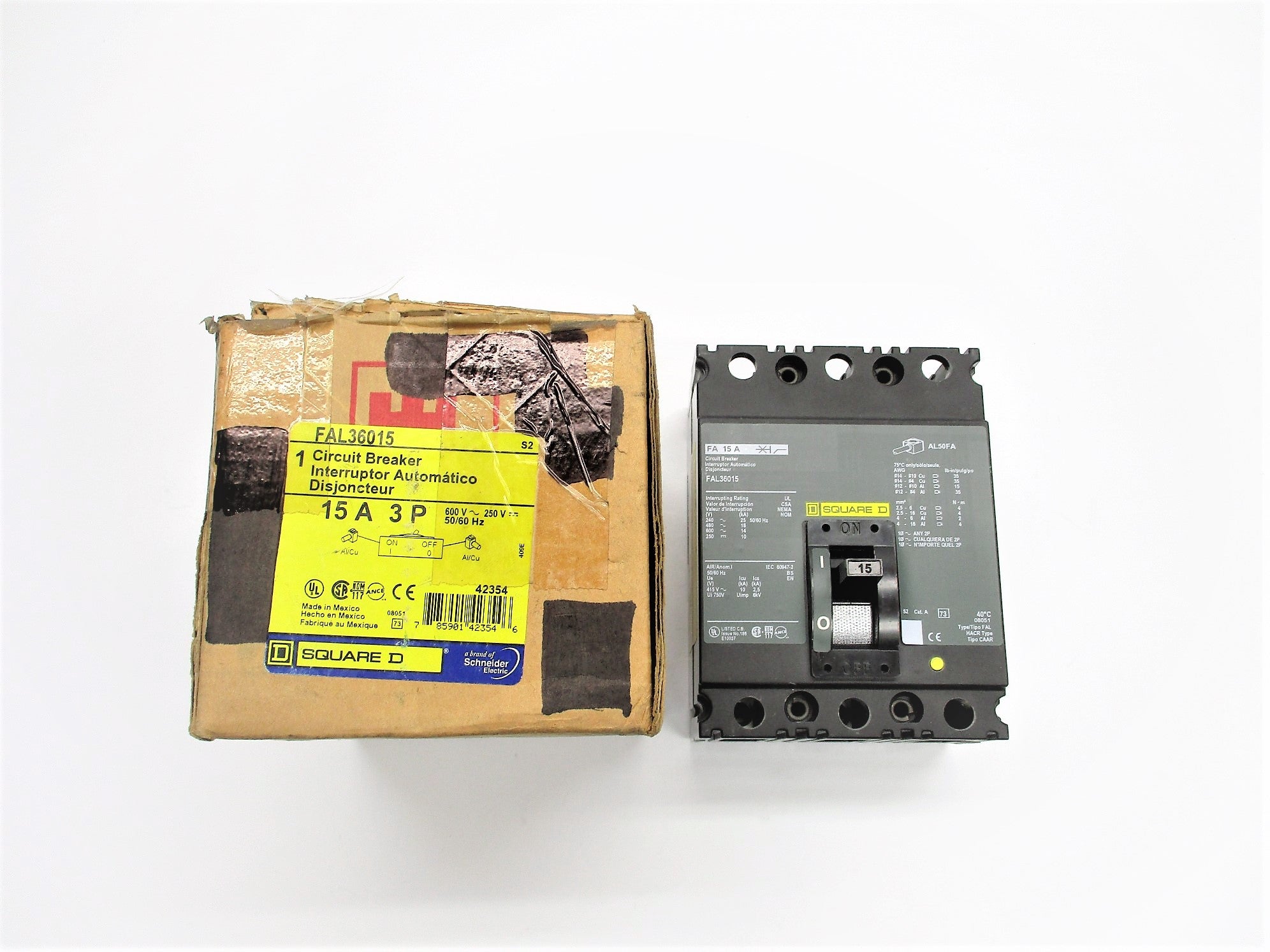 SQUARE D FAL36015 15A (GREEN) NSMP