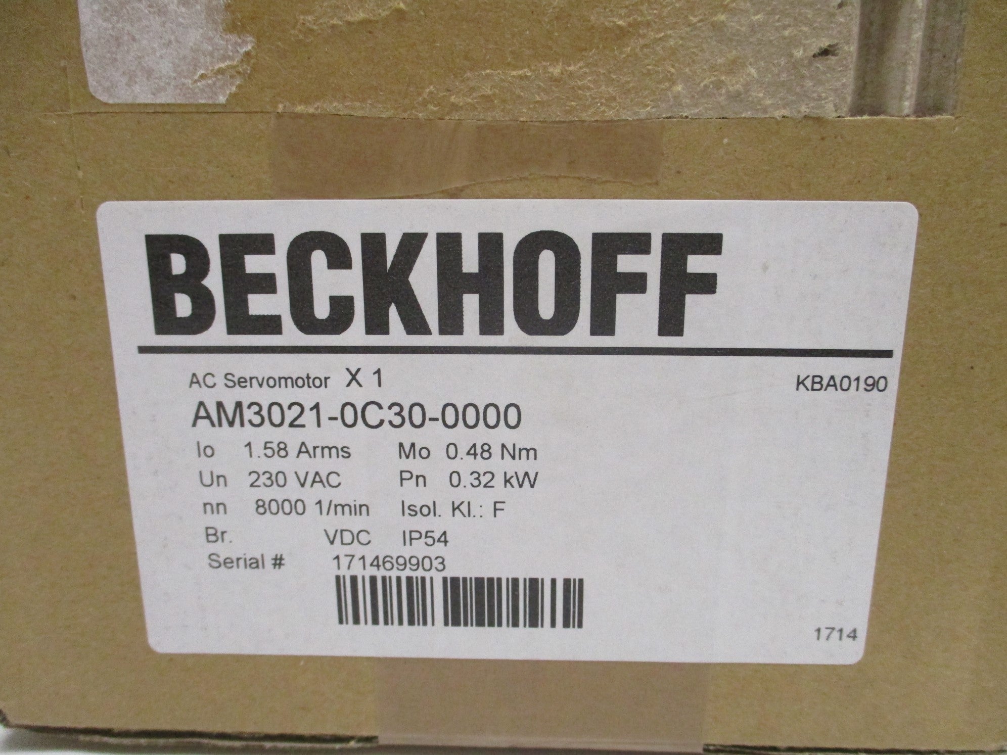 BECKHOFF AM3021-0C30-0000 NSMP