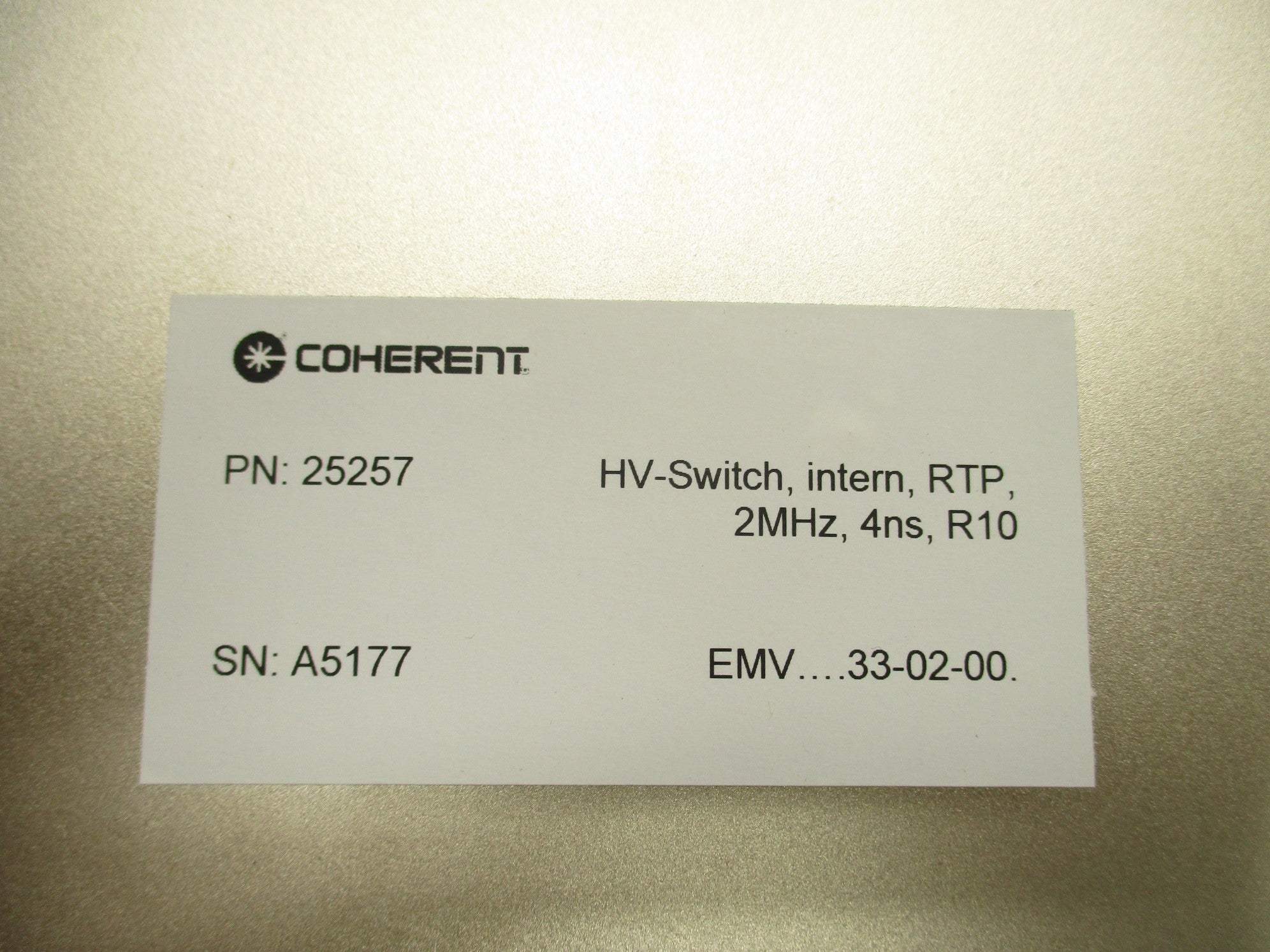 COHERENT 25257 UNMP