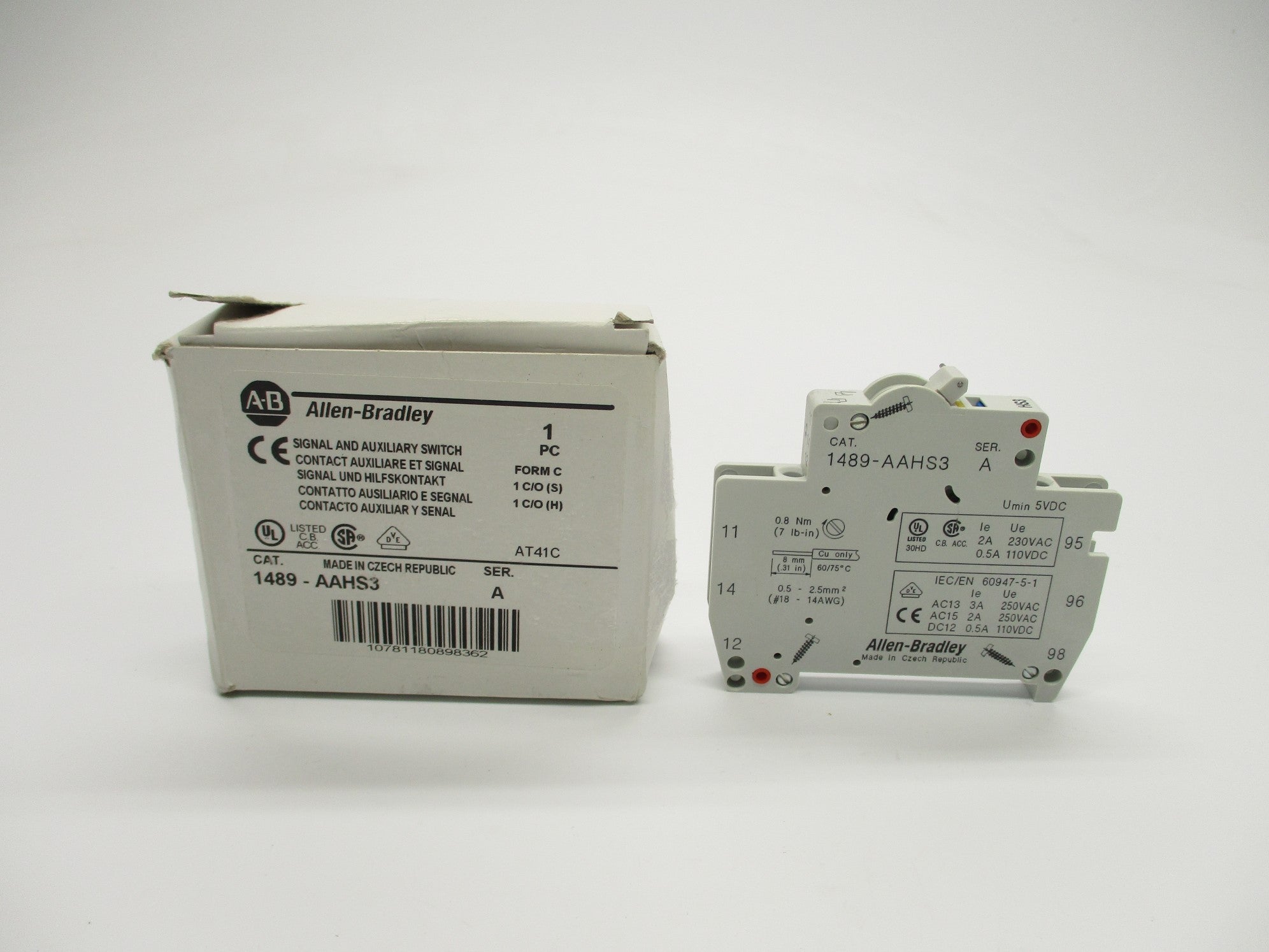 ALLEN BRADLEY 1489-AAHS3 SER. A 250VAC 3A (WH) NSMP