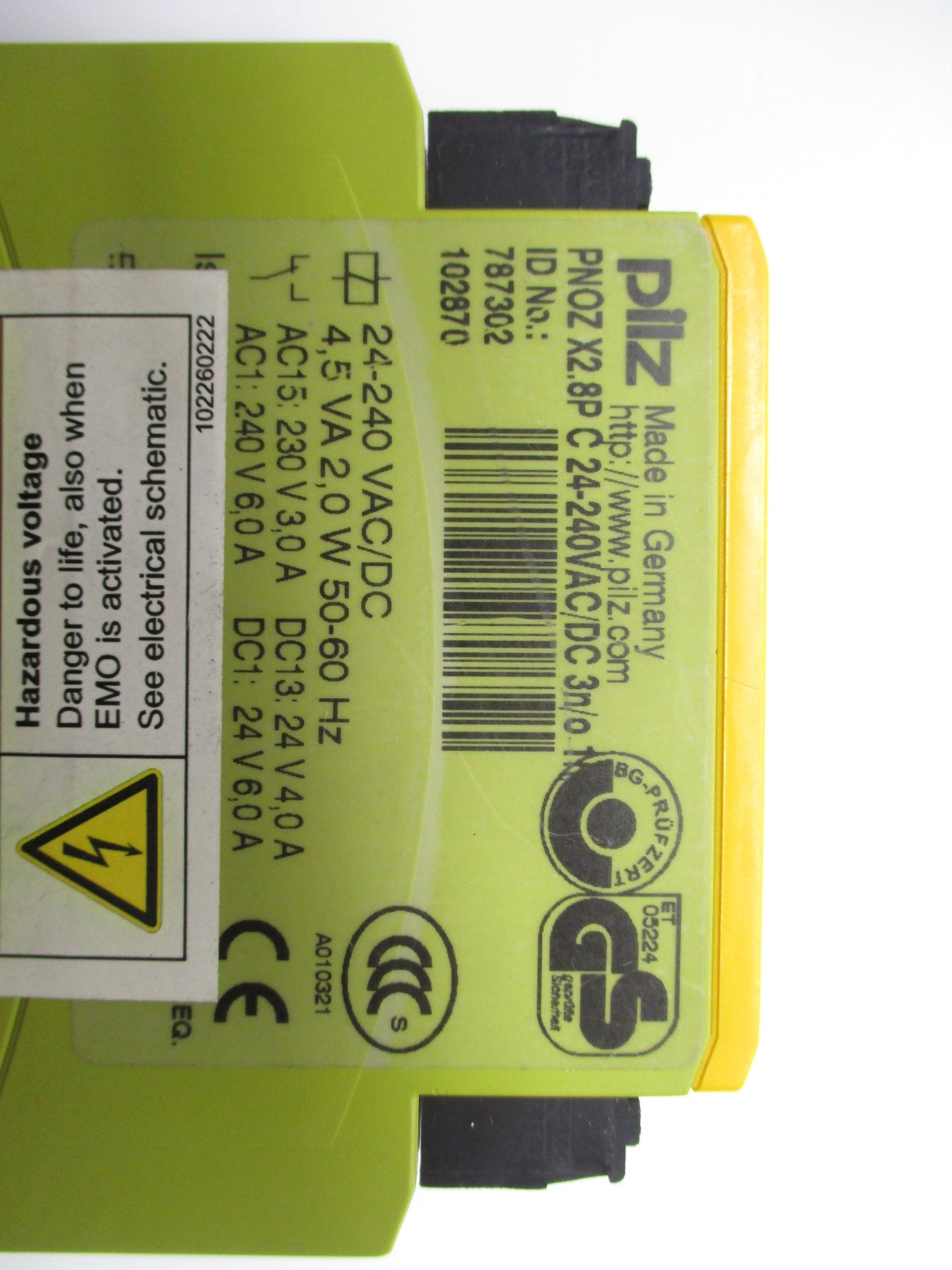 PILZ PNOZX2.8PC24-240VAC/DC3N/O1N/C 224-240VAC/DC NSNP