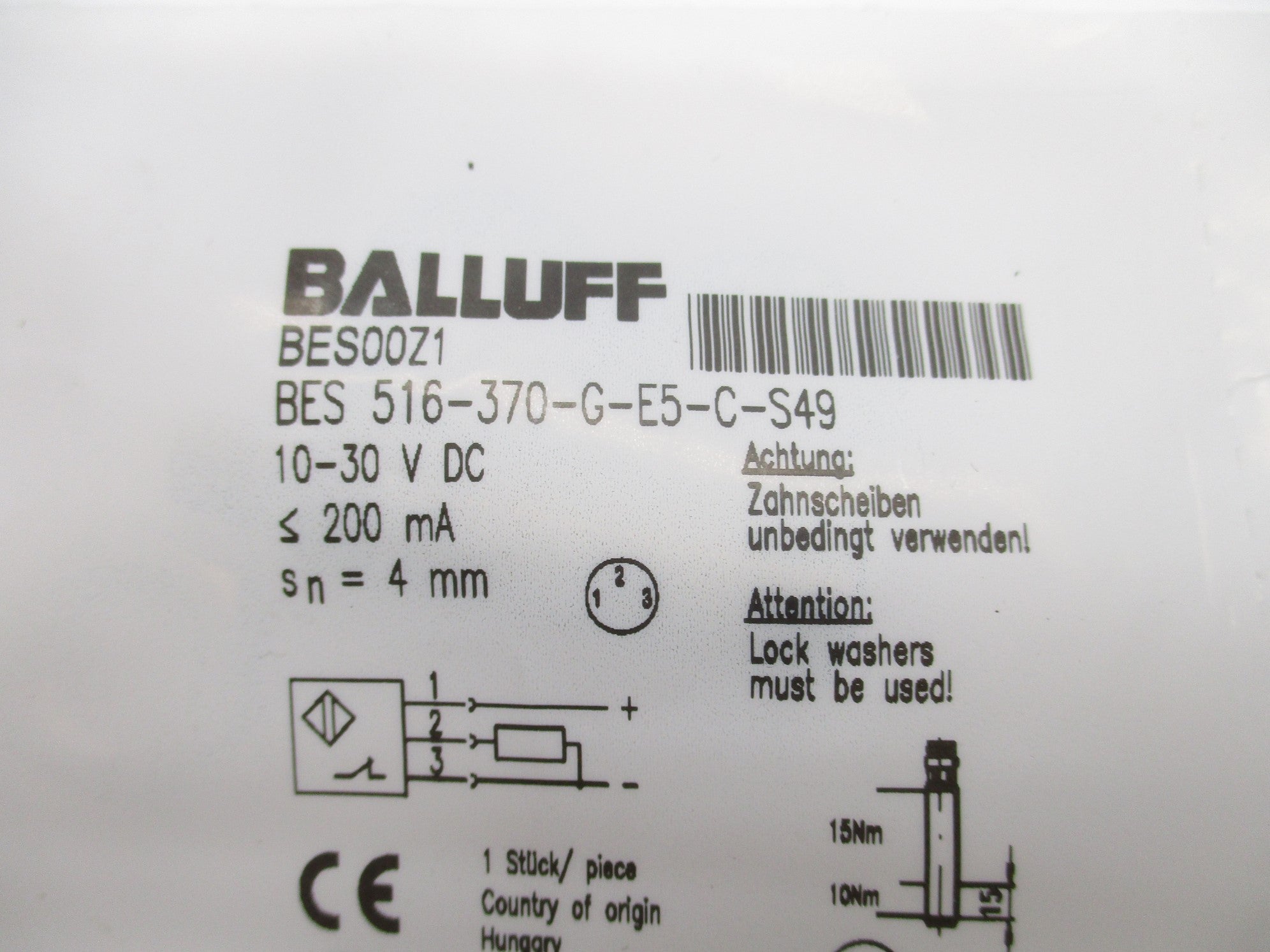 BALLUFF BES516-370-G-E5-C-S49 BES00Z1 10-30VDC NSMP