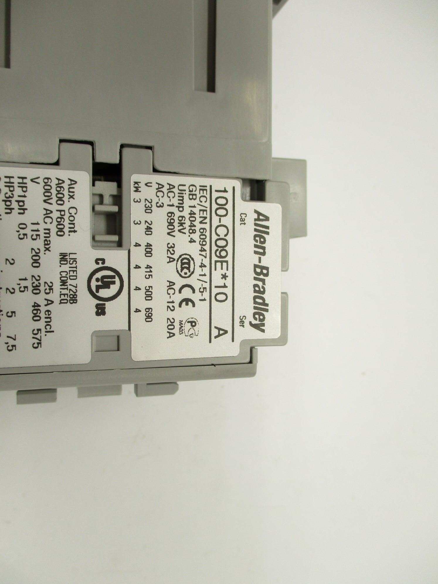 ALLEN BRADLEY 100-C09EJ10 SER. A 24VDC (BR/WH) NSMP