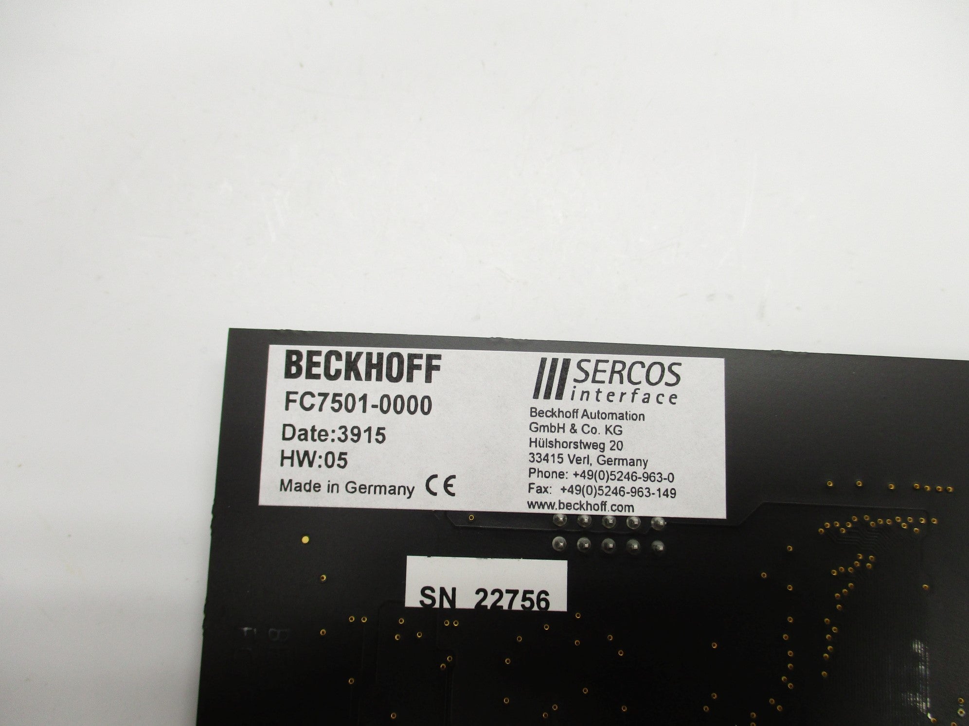 BECKHOFF FC7501-0000 NSMP