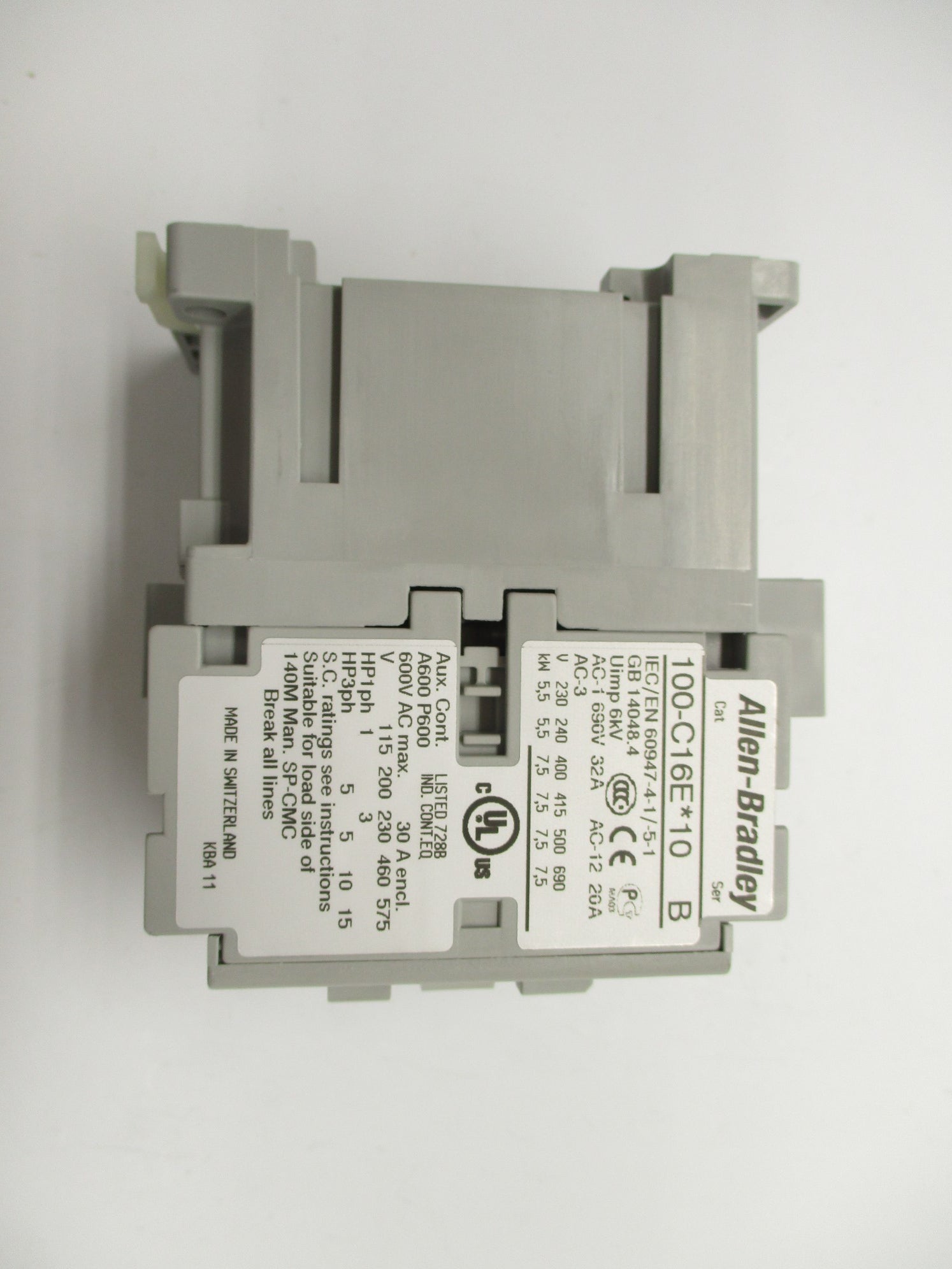 ALLEN BRADLEY 100-C16EJ10 SER. B 24VDC (BR/WH) NSMP