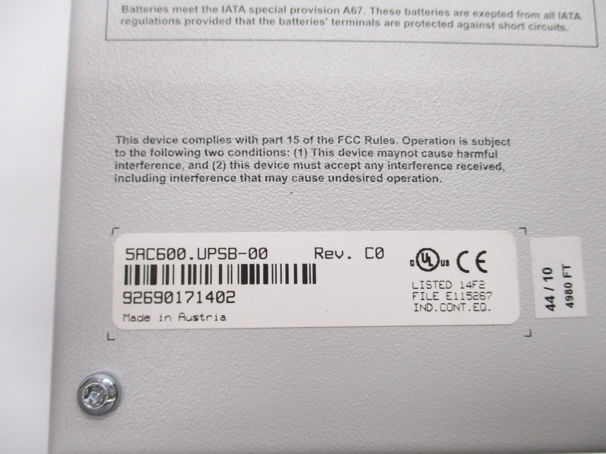 B&R AUTOMATION 5AC600.UPSB-00 NSNP