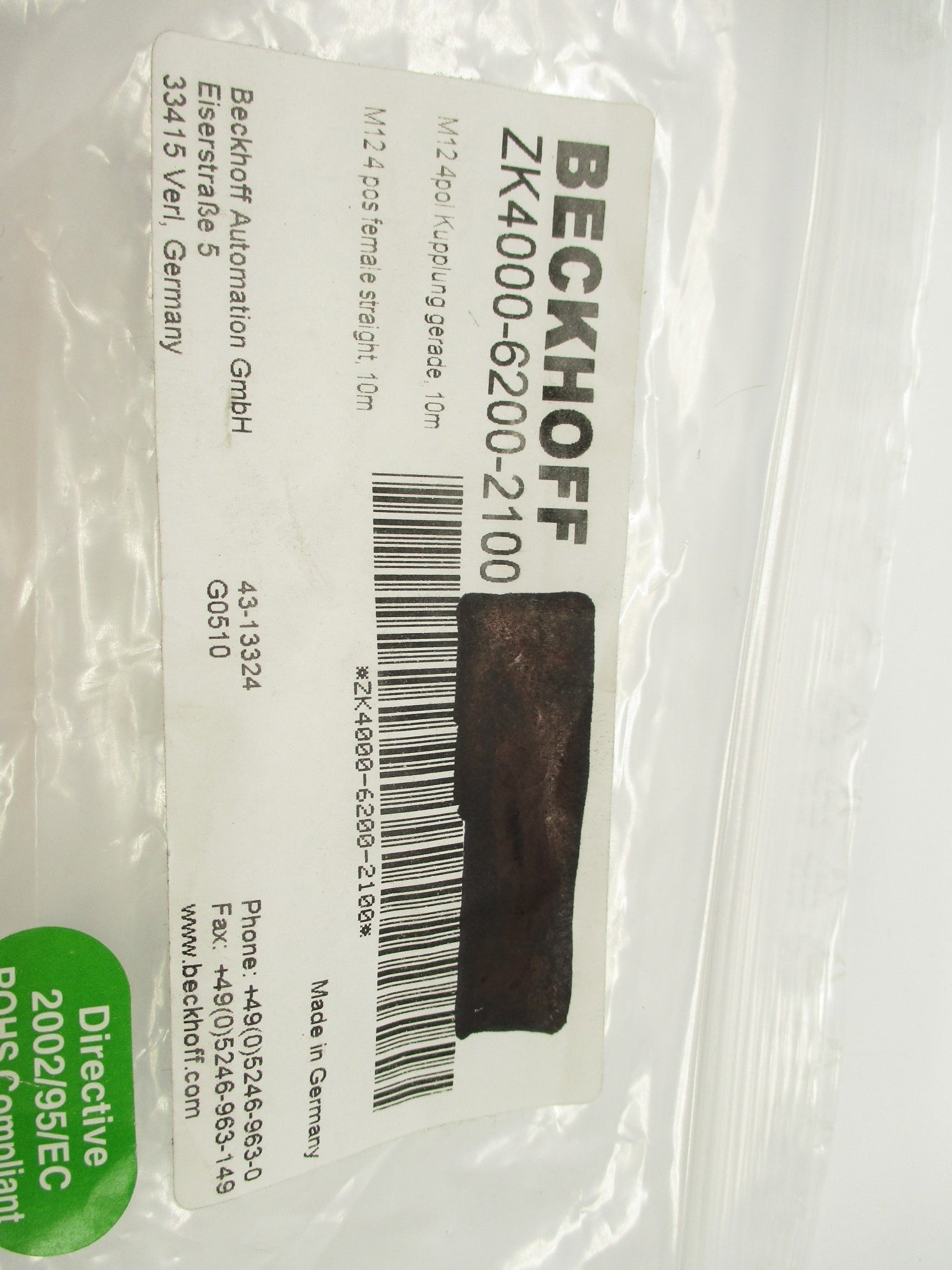 BECKHOFF ZK4000-6200-2100 NSMP