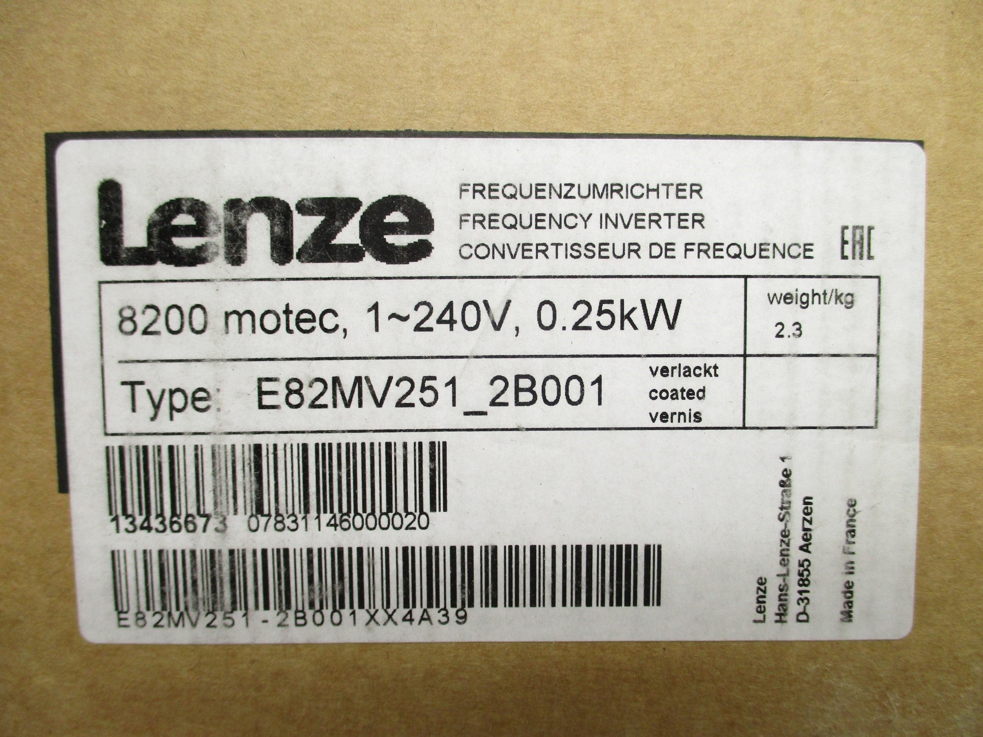LENZE E82MV251-2B001 NSMP