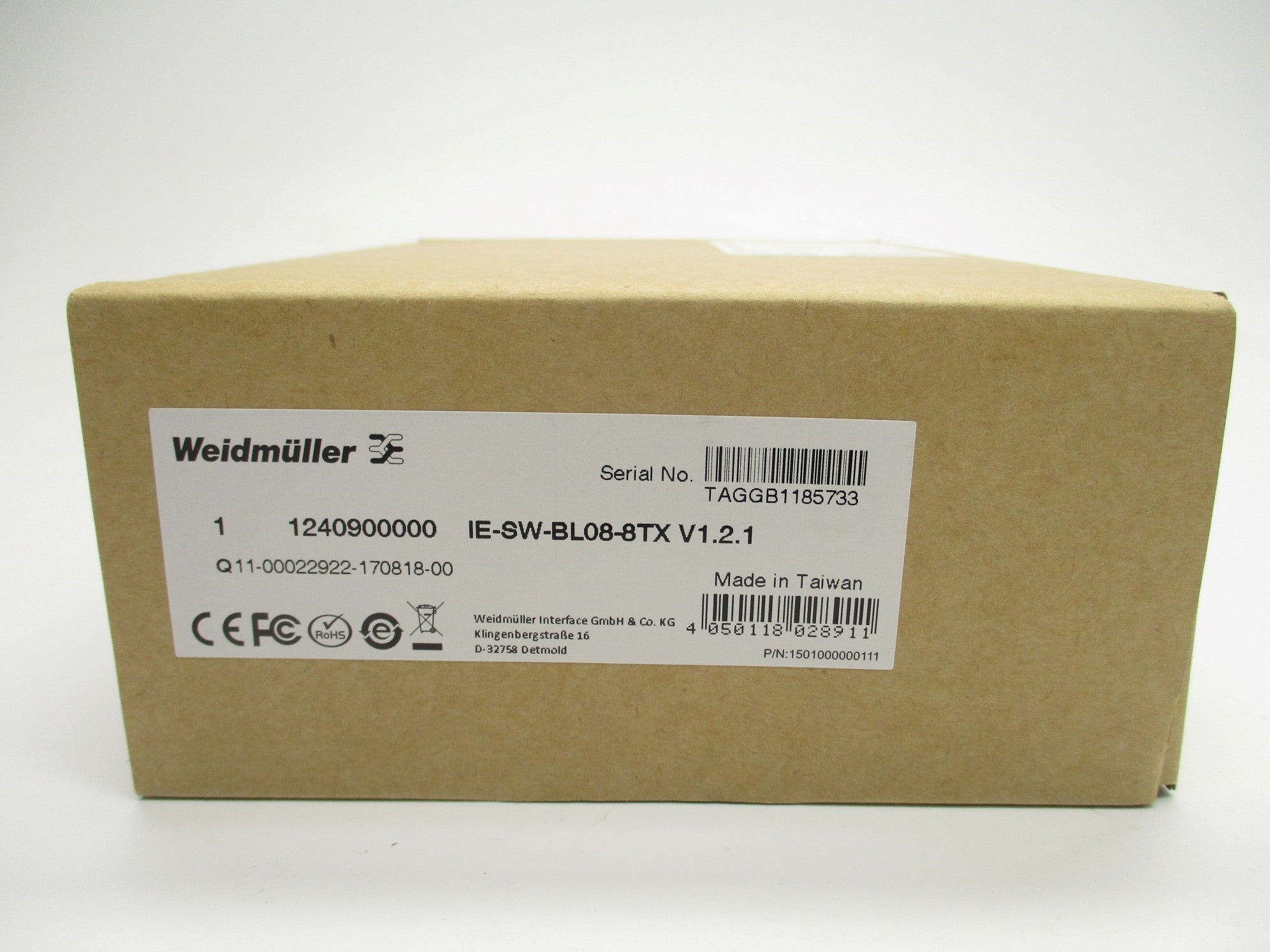 WEIDMULLER IE-SW-BL08-8TX NSMP