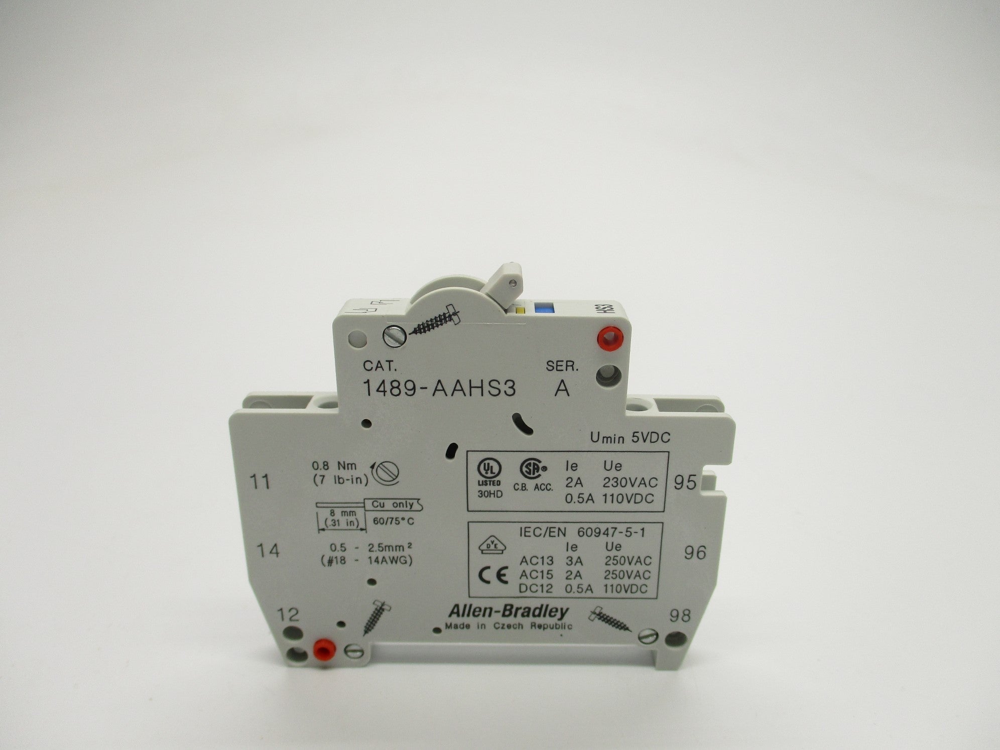 ALLEN BRADLEY 1489-AAHS3 SER. A 250VAC 3A NSNP