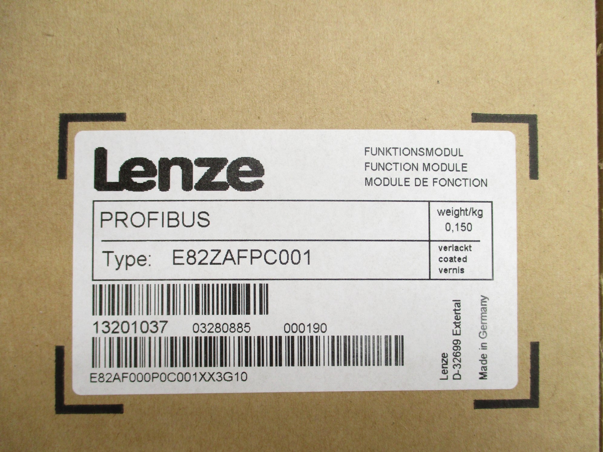 LENZE E82ZAFPC001 13201037 NSMP