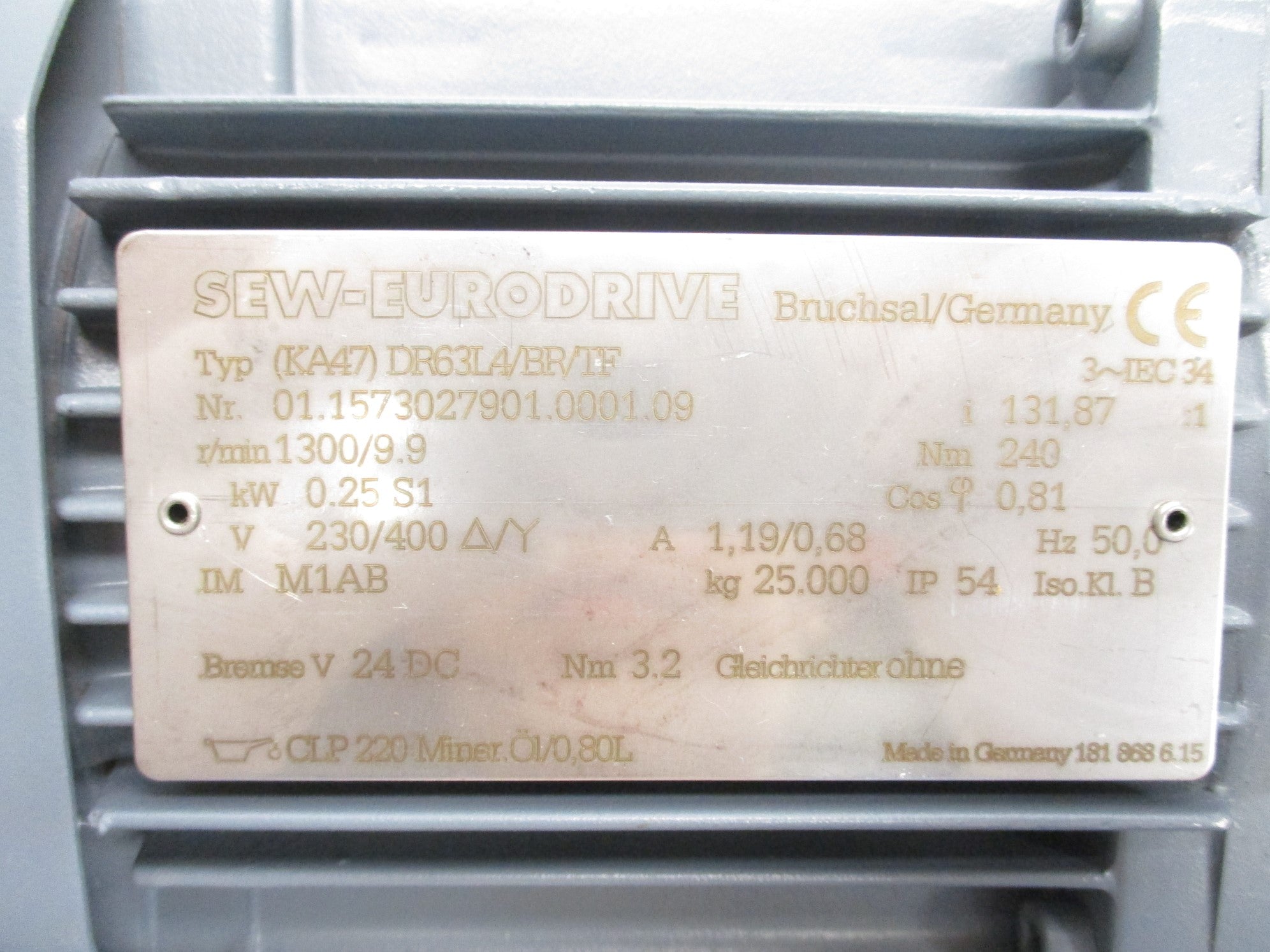 SEW EURODRIVE (KA47) DR63L4/BR/TF NSNP