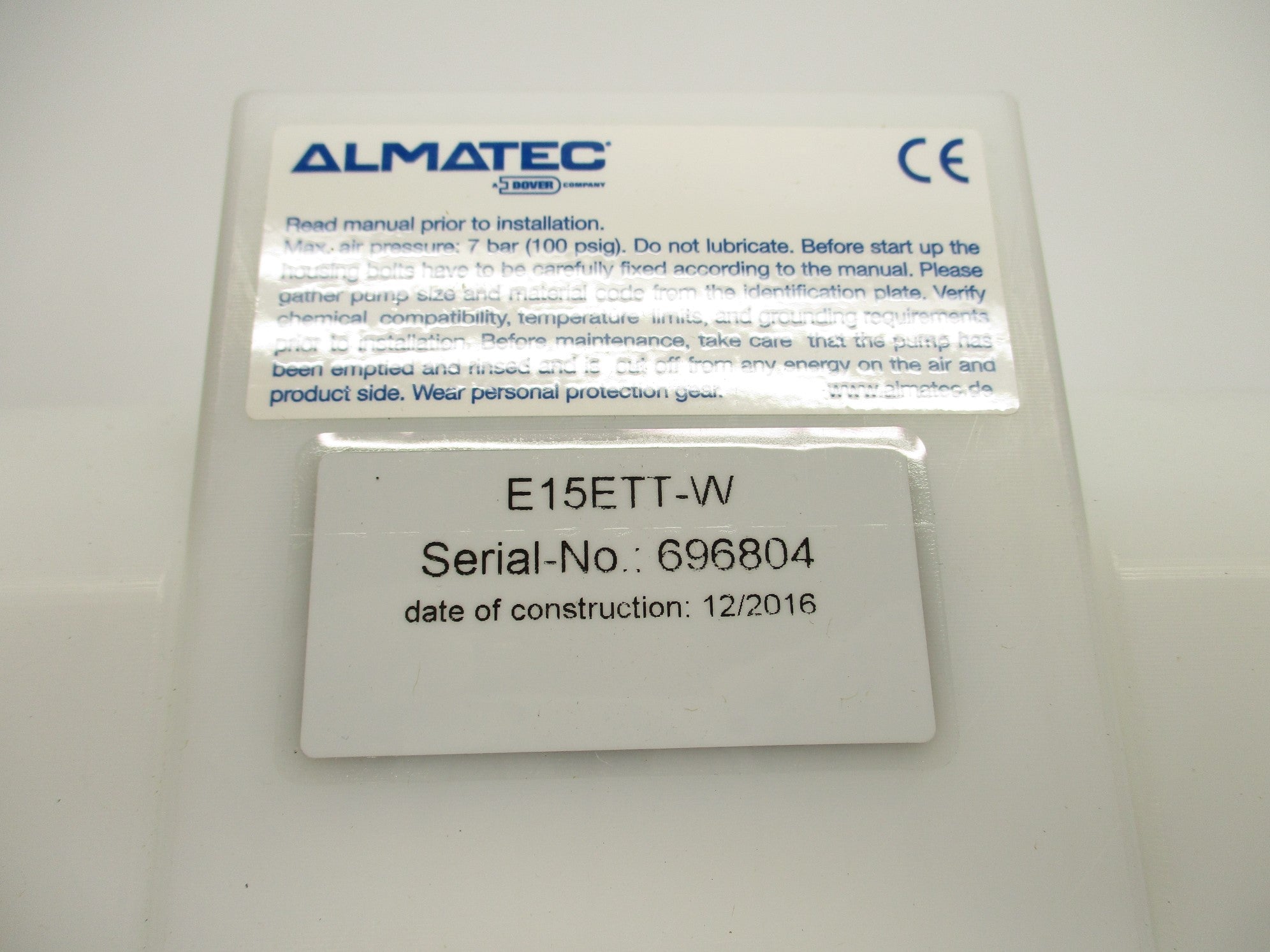 ALMATEC E15ETT-W NSMP