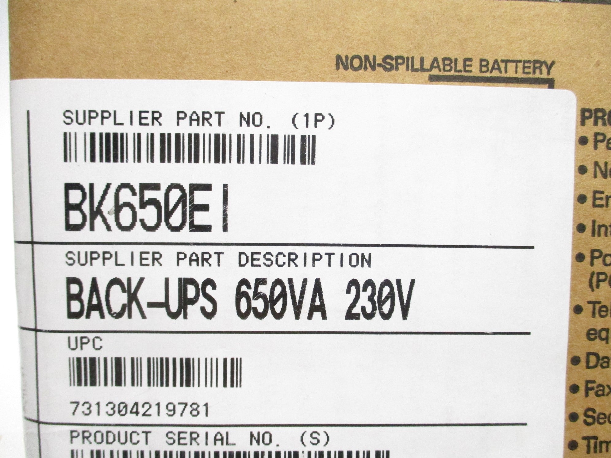 APC BK650EI NSMP