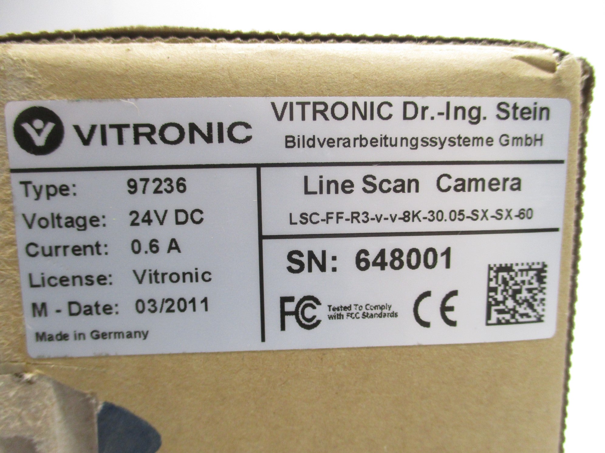 VITRONIC LSC-FF-R3-V-V-8K-30.05-SX-SX-60 NSMP