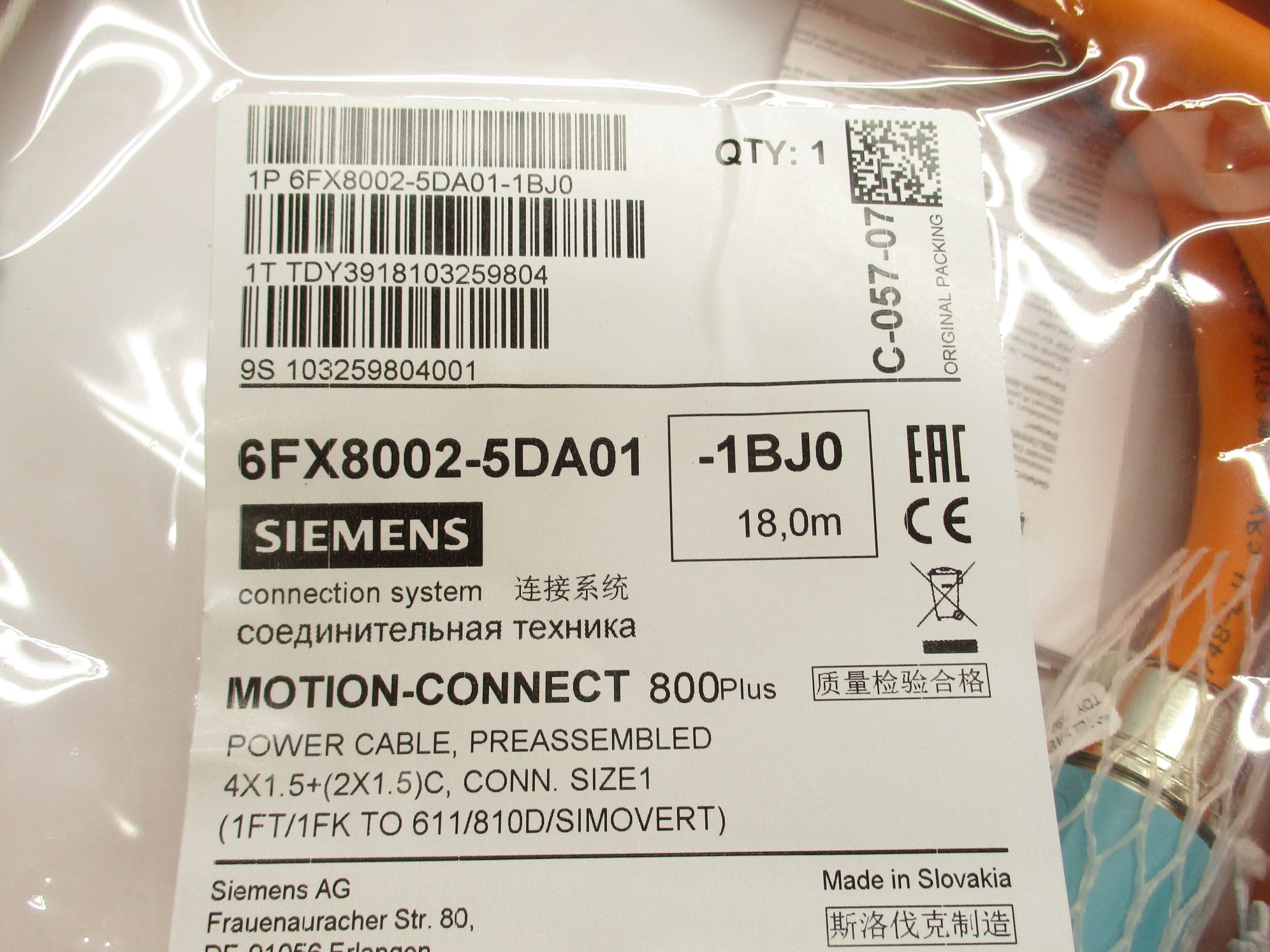 SIEMENS 6FX8002-5DA01-1BJ0 NSMP