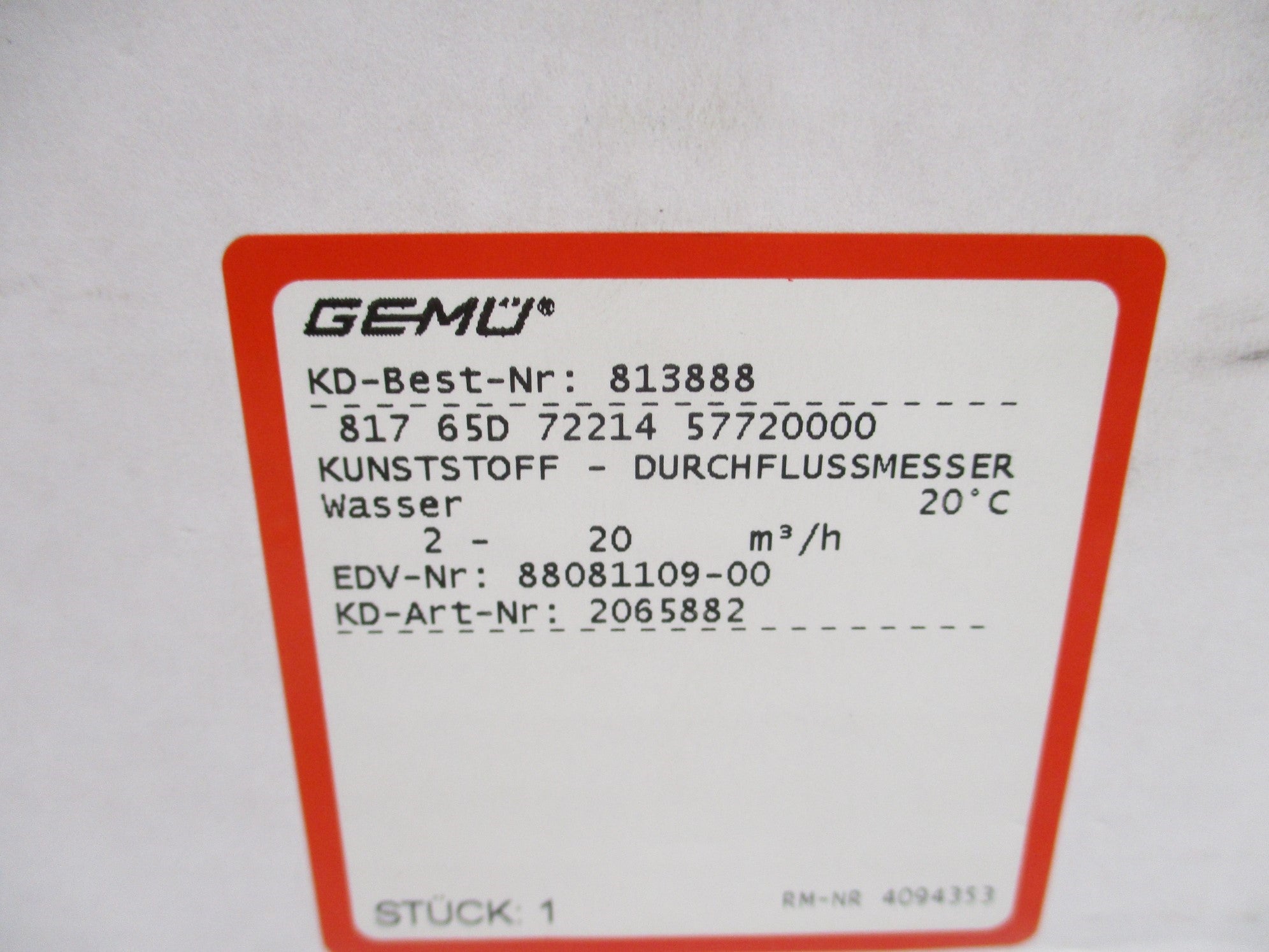 GEMU 813888 81765D7221457720000 NSMP
