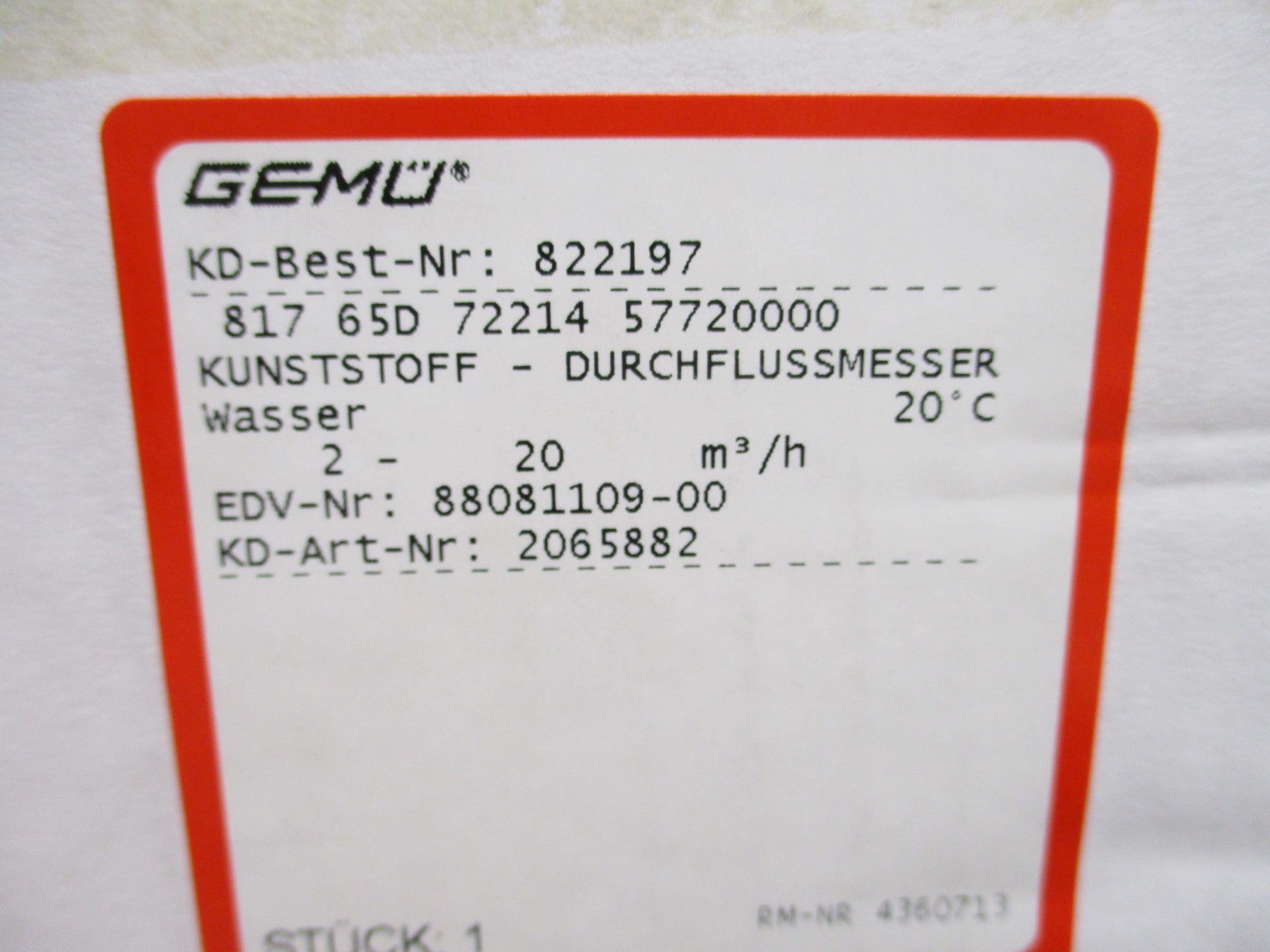 GEMU 822197 81765D7221457720000 NSMP