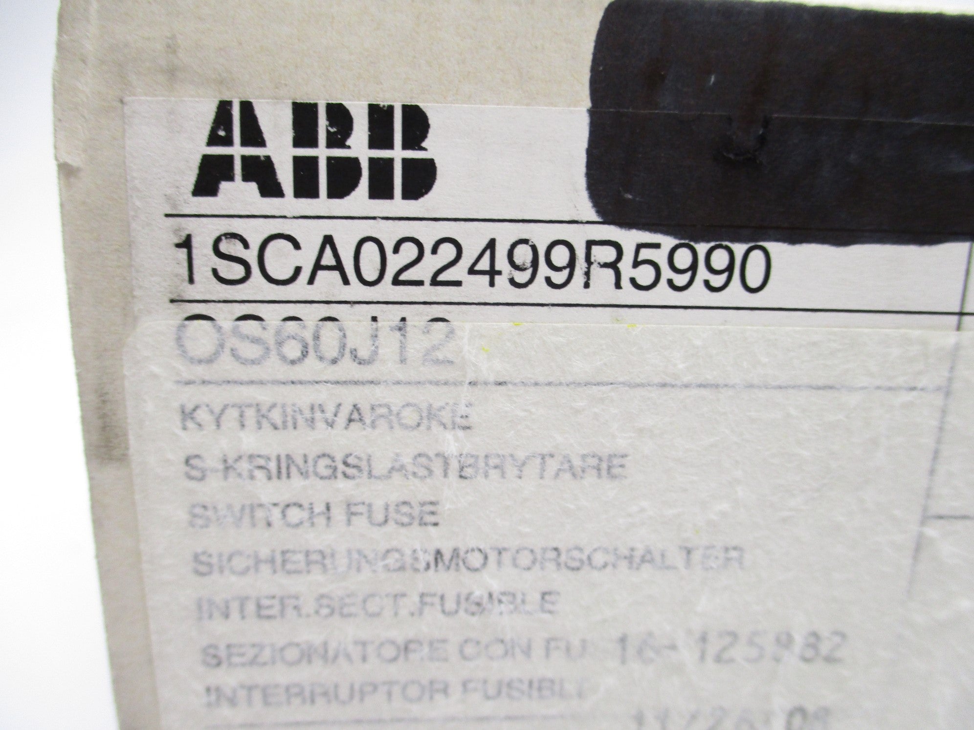 ABB 1SCA022499R5990 OS60J12 600VAC 60A NSMP