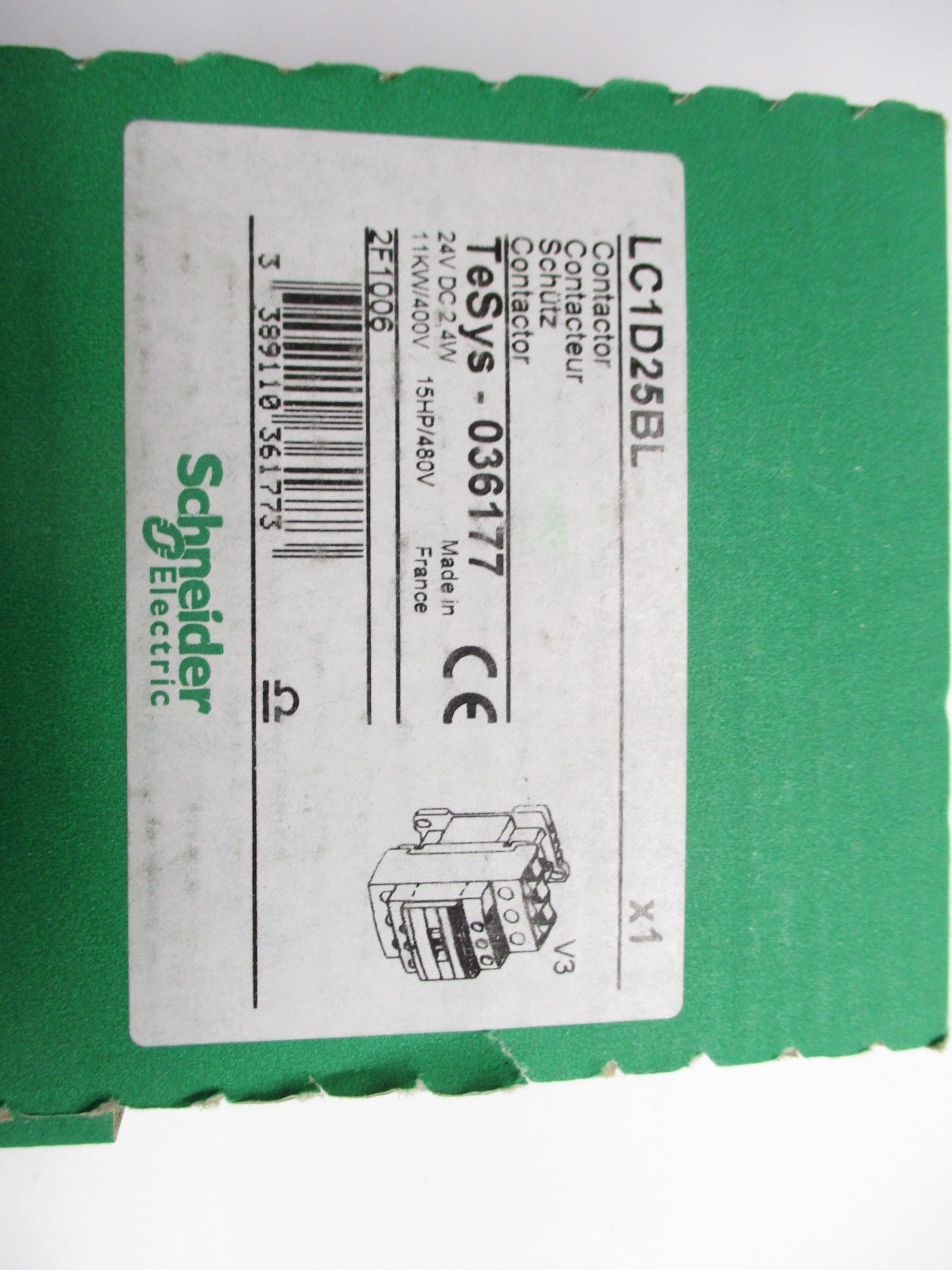 SCHNEIDER ELECTRIC LC1D25BL 24VDC NSMP