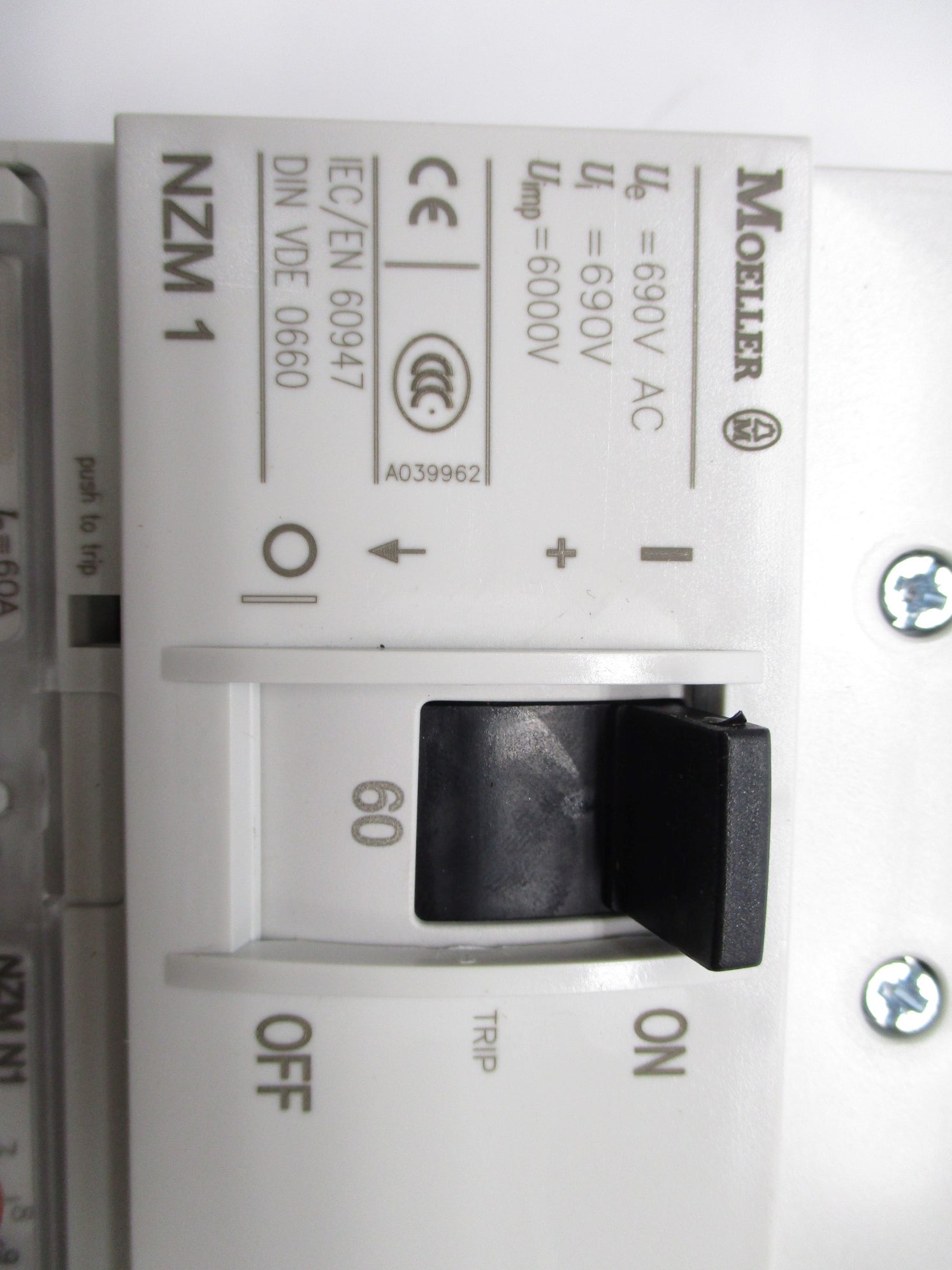 KLOCKNER MOELLER NZMN1-AF60-NA 60A 690V NSNP