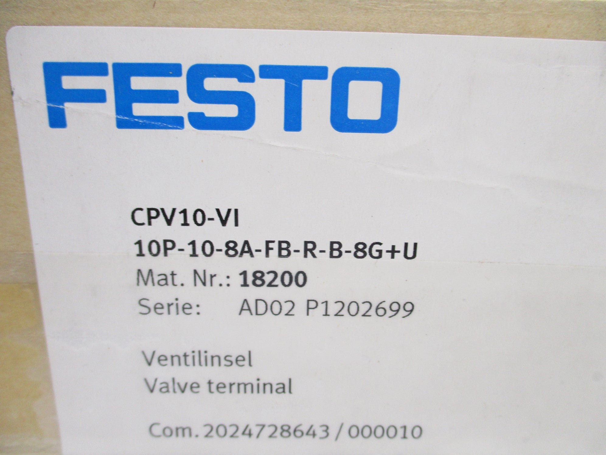 FESTO CPV10-VI 18200 NSMP