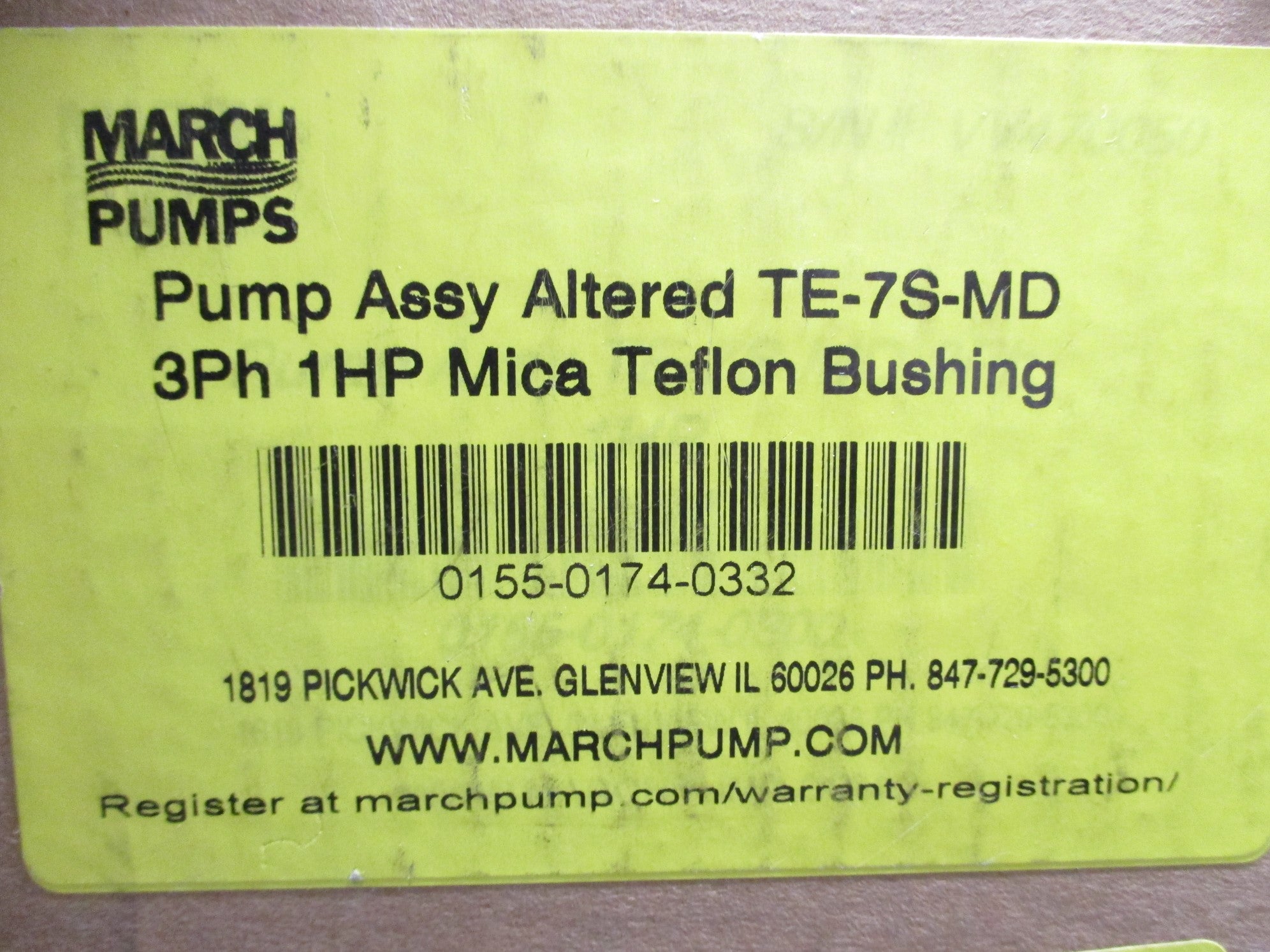 MARCH PUMPS TE-7S-MD NSMP
